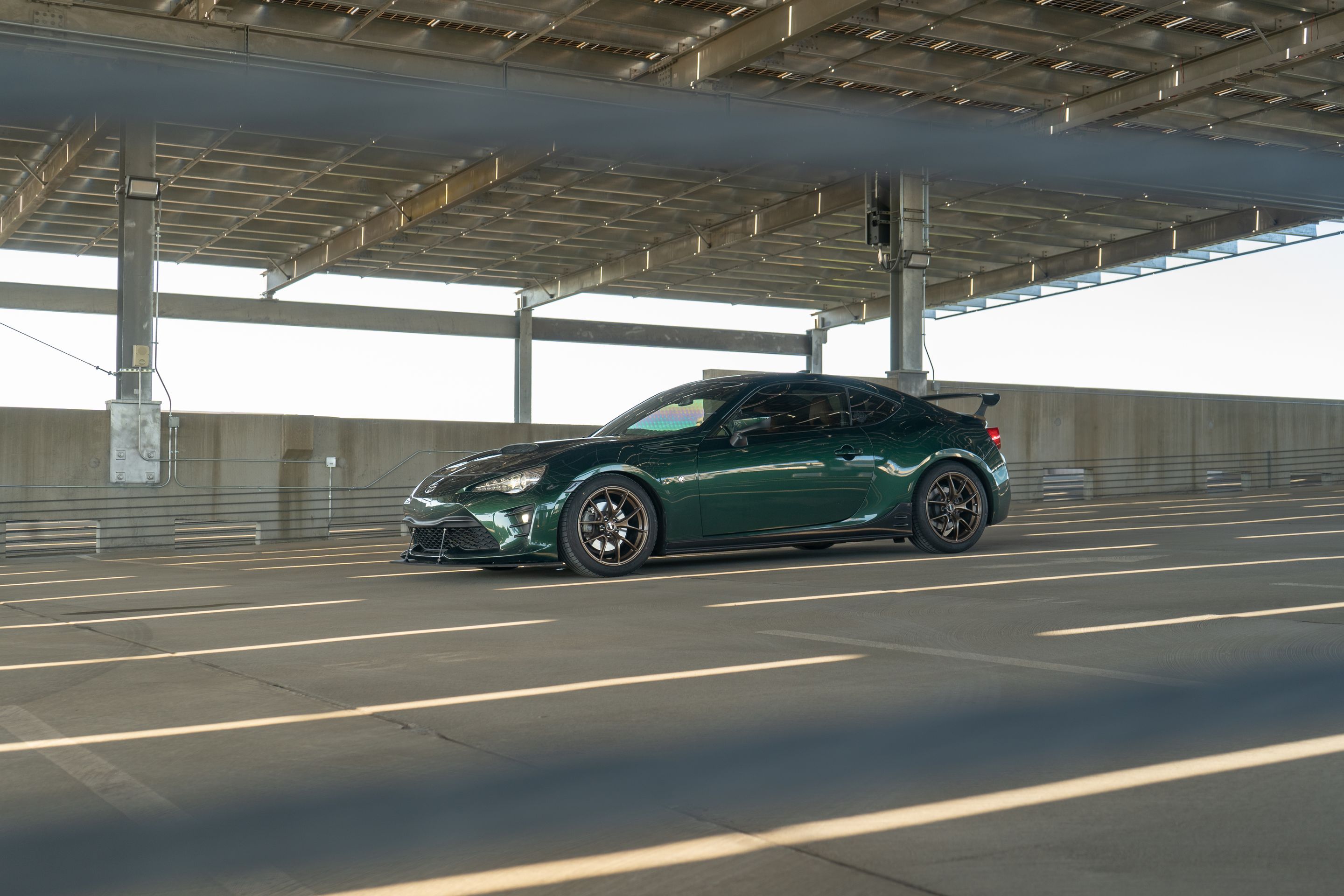 Green Toyota 86 / GT86 / FT86 with 17" VS-5RS Apex wheels in Satin Bronze