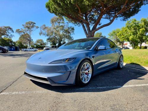 Blue Tesla Model 3 - VS-5RS in Brushed Clear