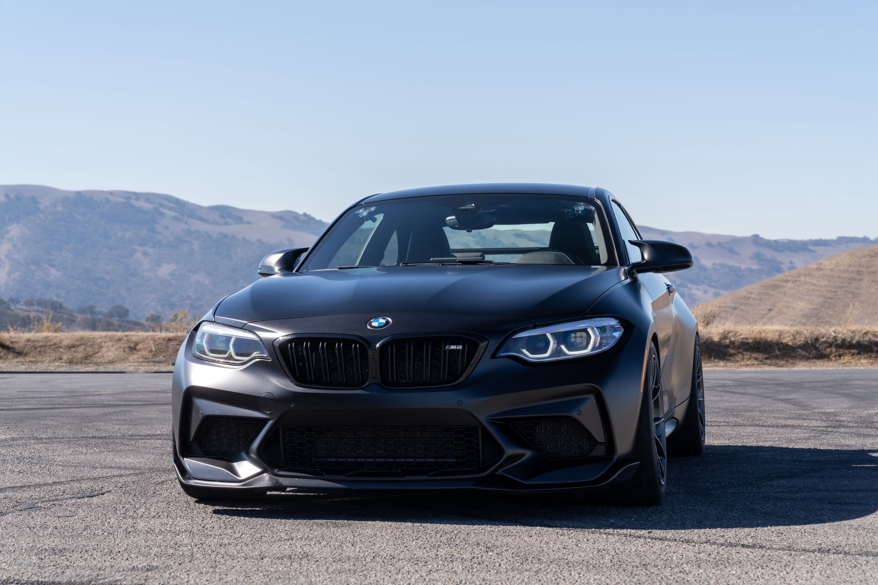 Black BMW F87 M2 with 18" VS-5RS Apex wheels in Anthracite