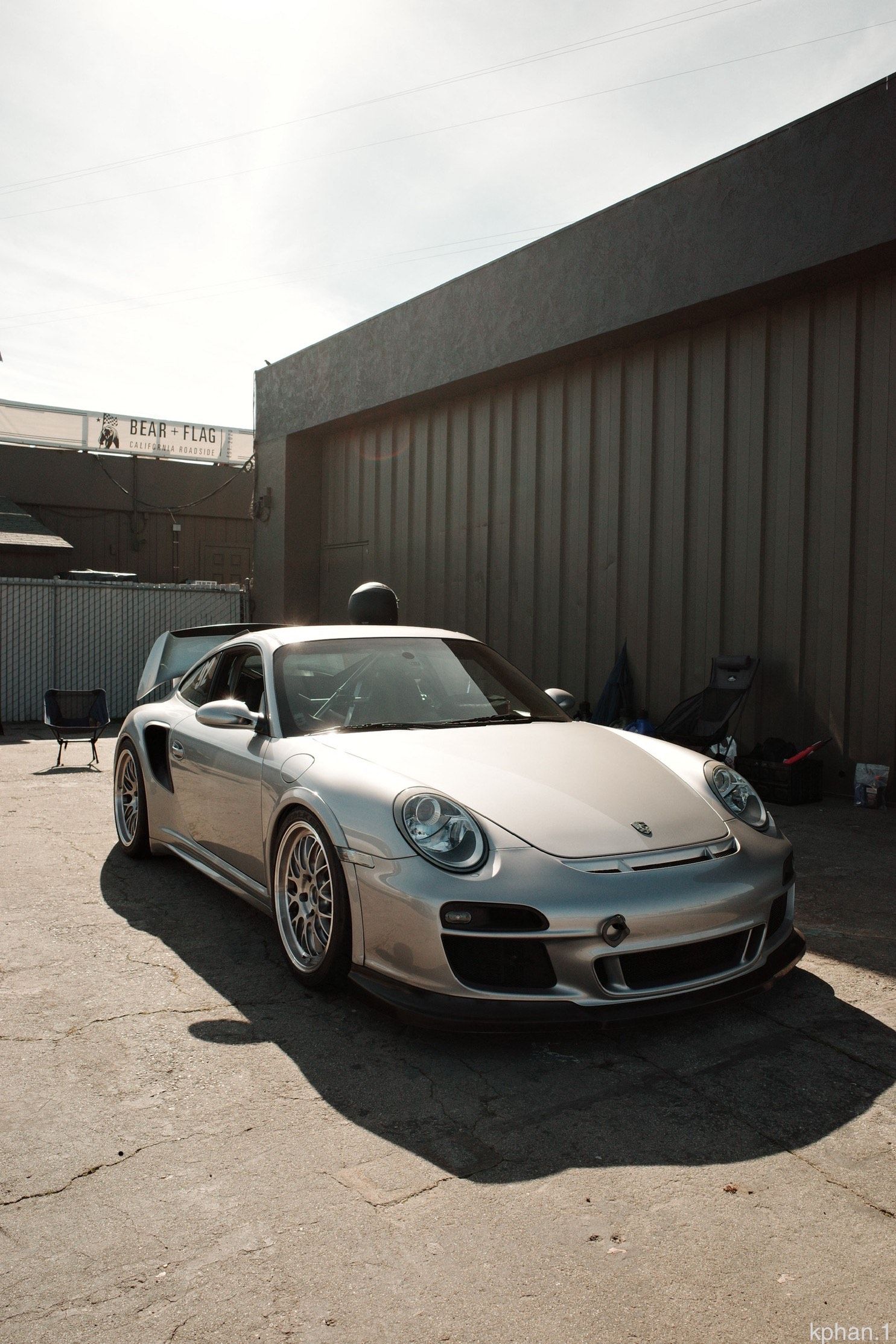 Silver Porsche 911 997 Turbo with 19" ML-10RT Apex wheels in Machined Lip Brushed Clear