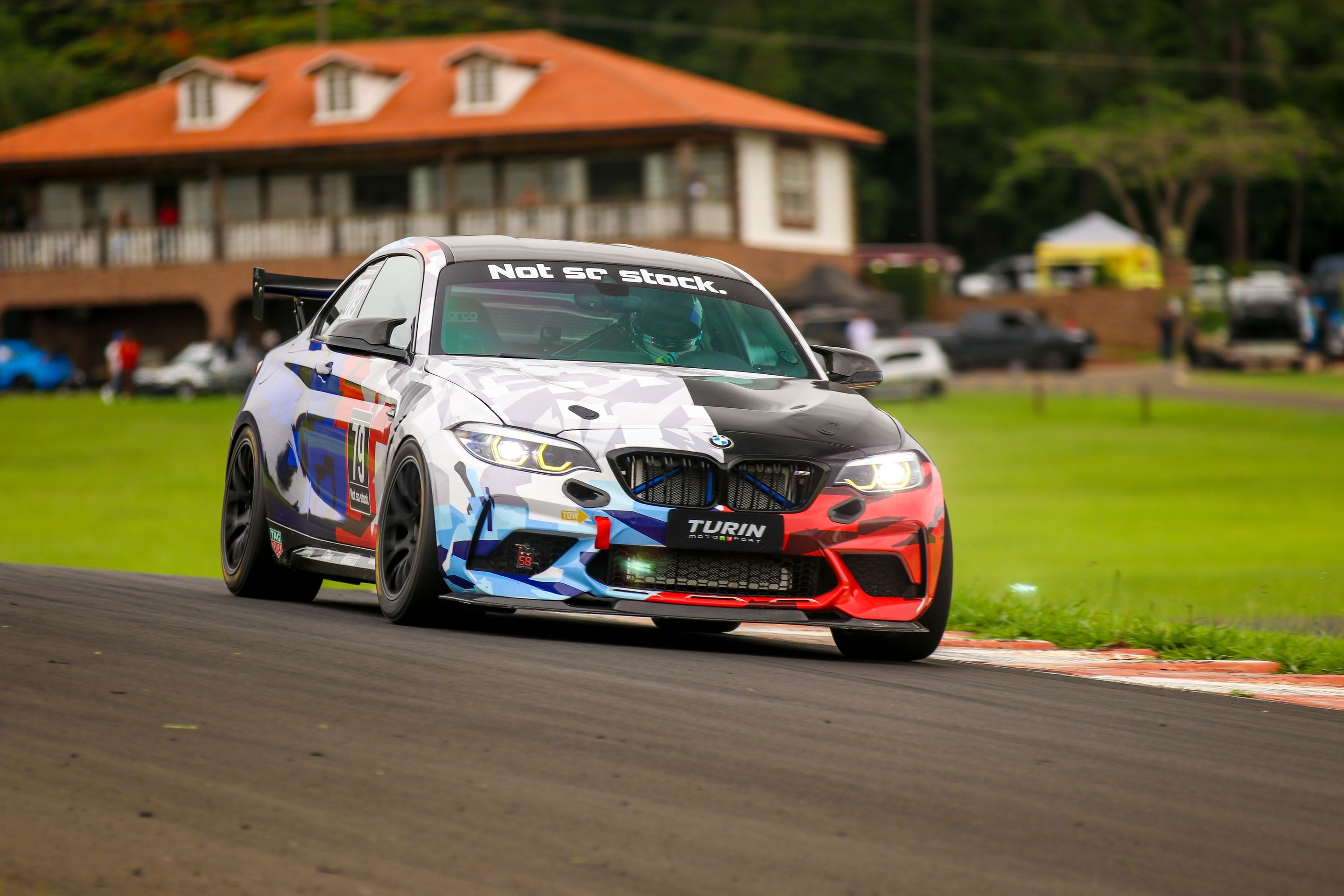 Multicolor BMW F87 M2 with 18" EC-7 Apex wheels in Satin Black