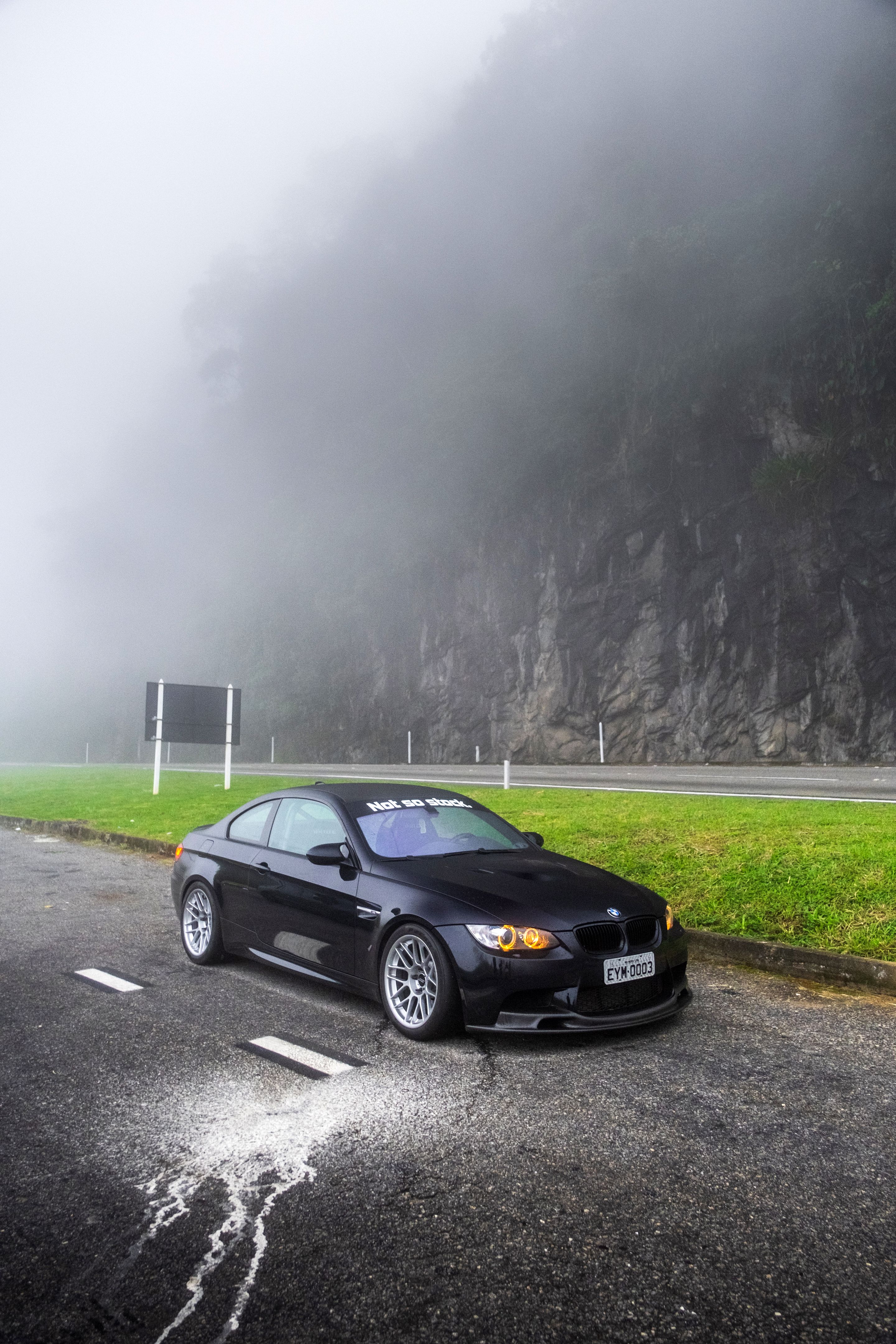 Black BMW E92 Coupe M3 with 18" ARC-8 Apex wheels in Hyper Silver