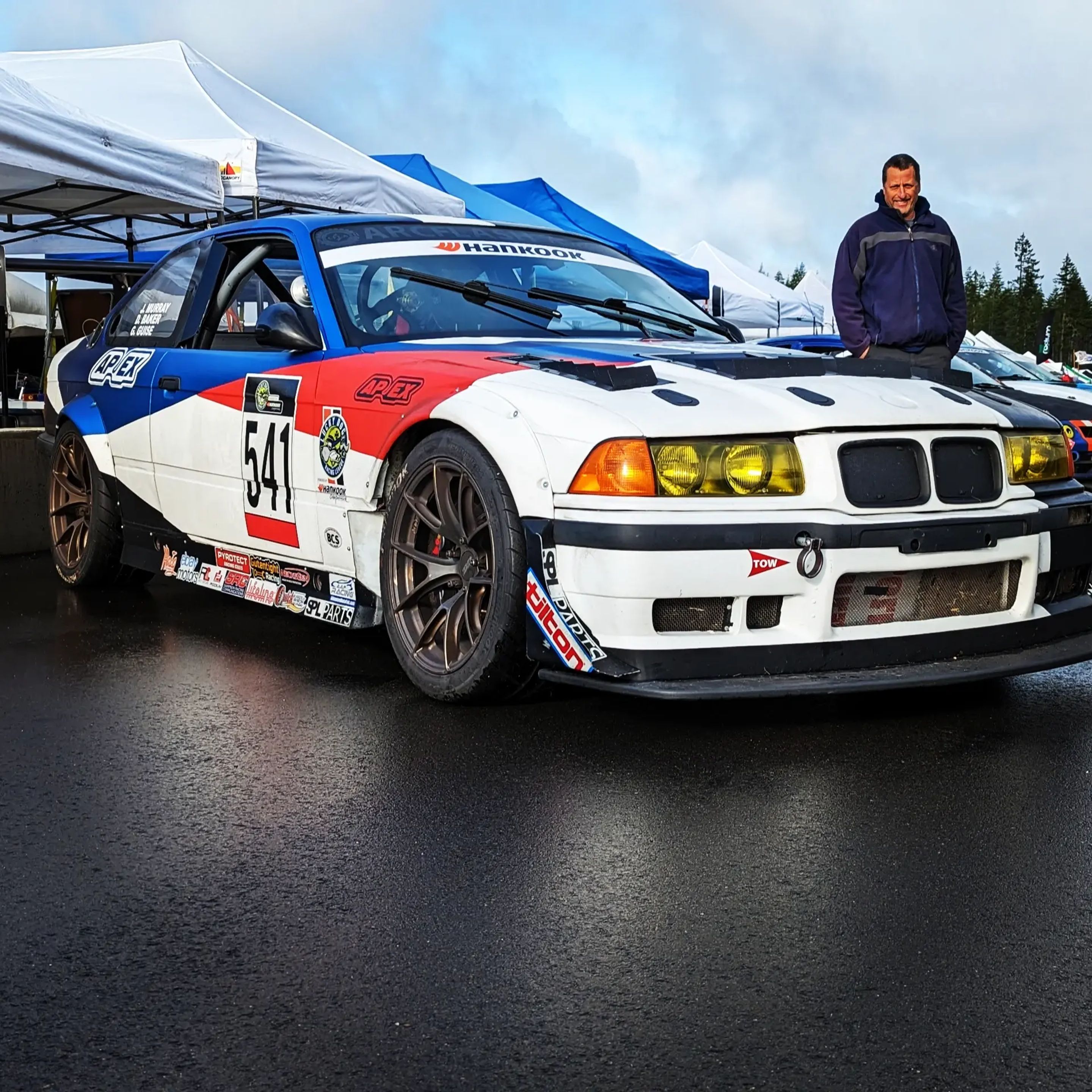 Multicolor BMW E36 M3 with 18" VS-5RS Apex wheels in Satin Bronze