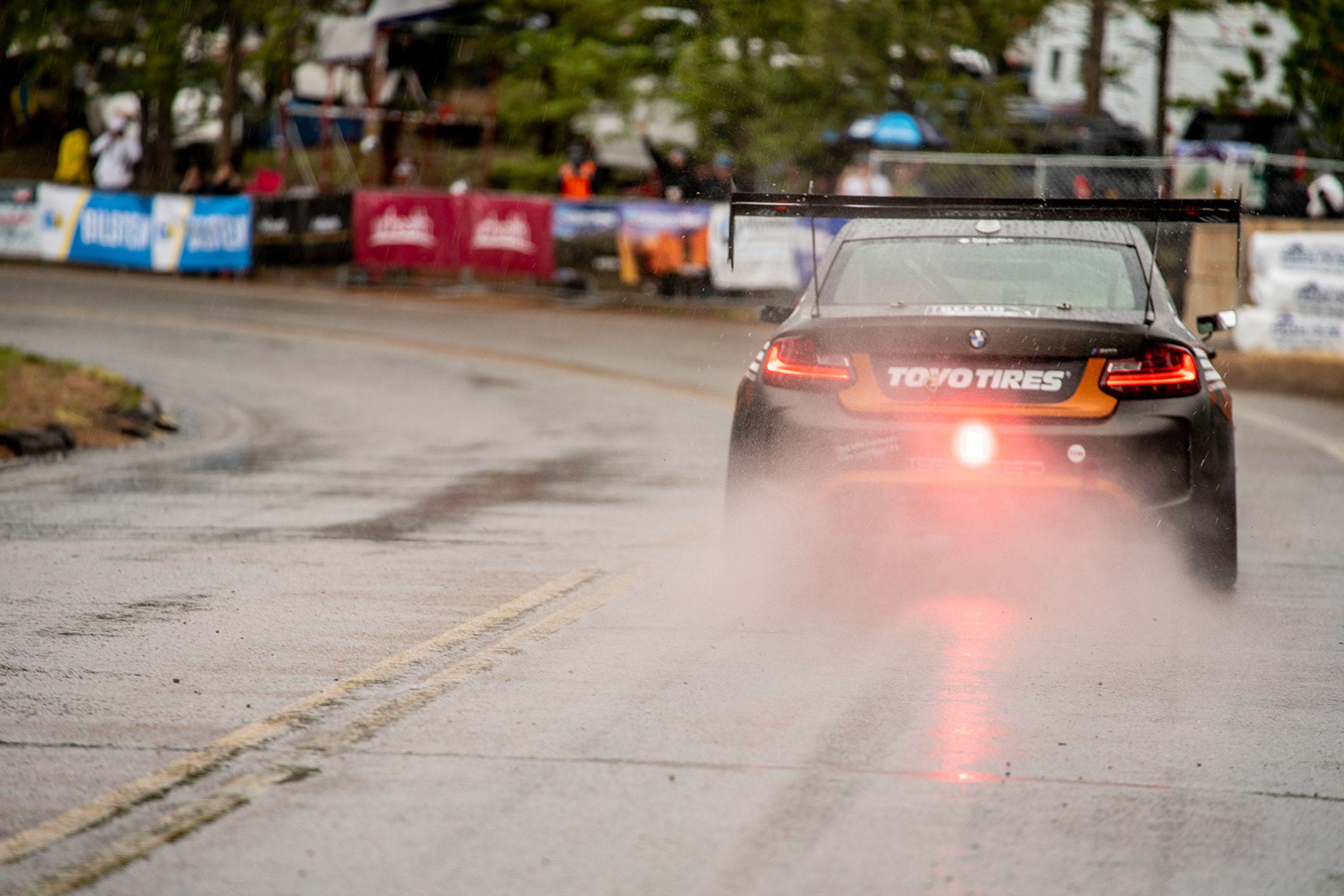 Grey BMW F87 M2 with 18" FL-5 Apex wheels in Satin Black