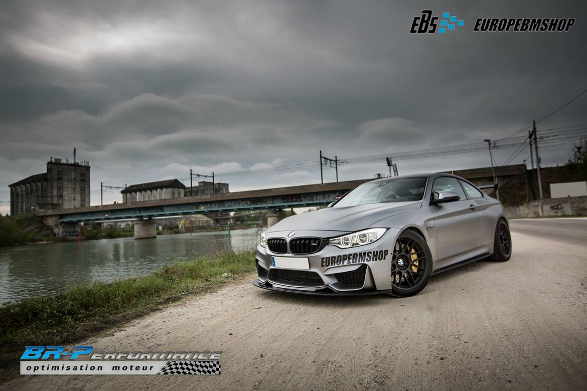 Grey BMW F82 Coupe M4 with 19" ARC-8 Apex wheels in Satin Black