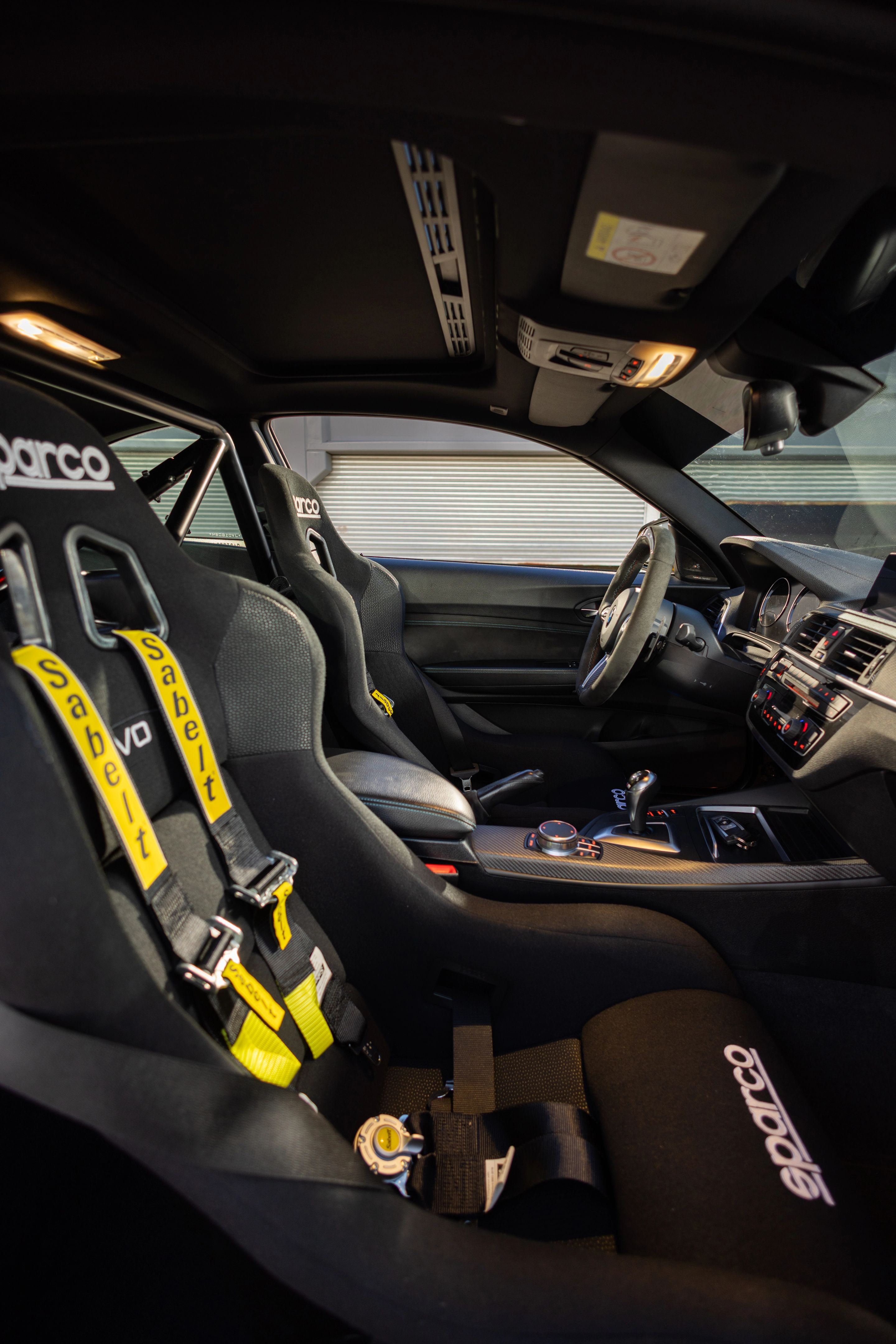 Yellow BMW F87 M2 with 19" VS-5RS Apex wheels in Satin Black