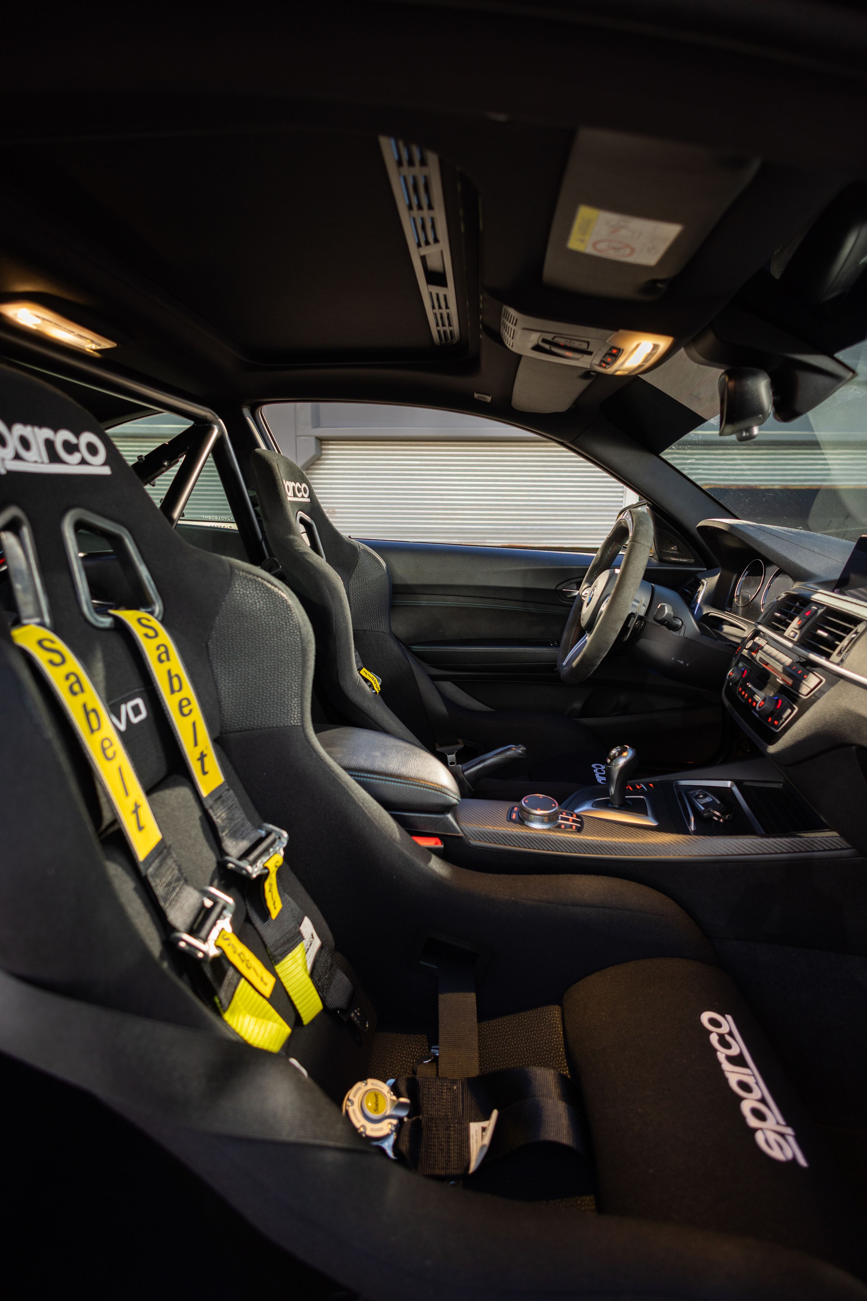 Yellow BMW F87 M2 with 19" VS-5RS Apex wheels in Satin Black