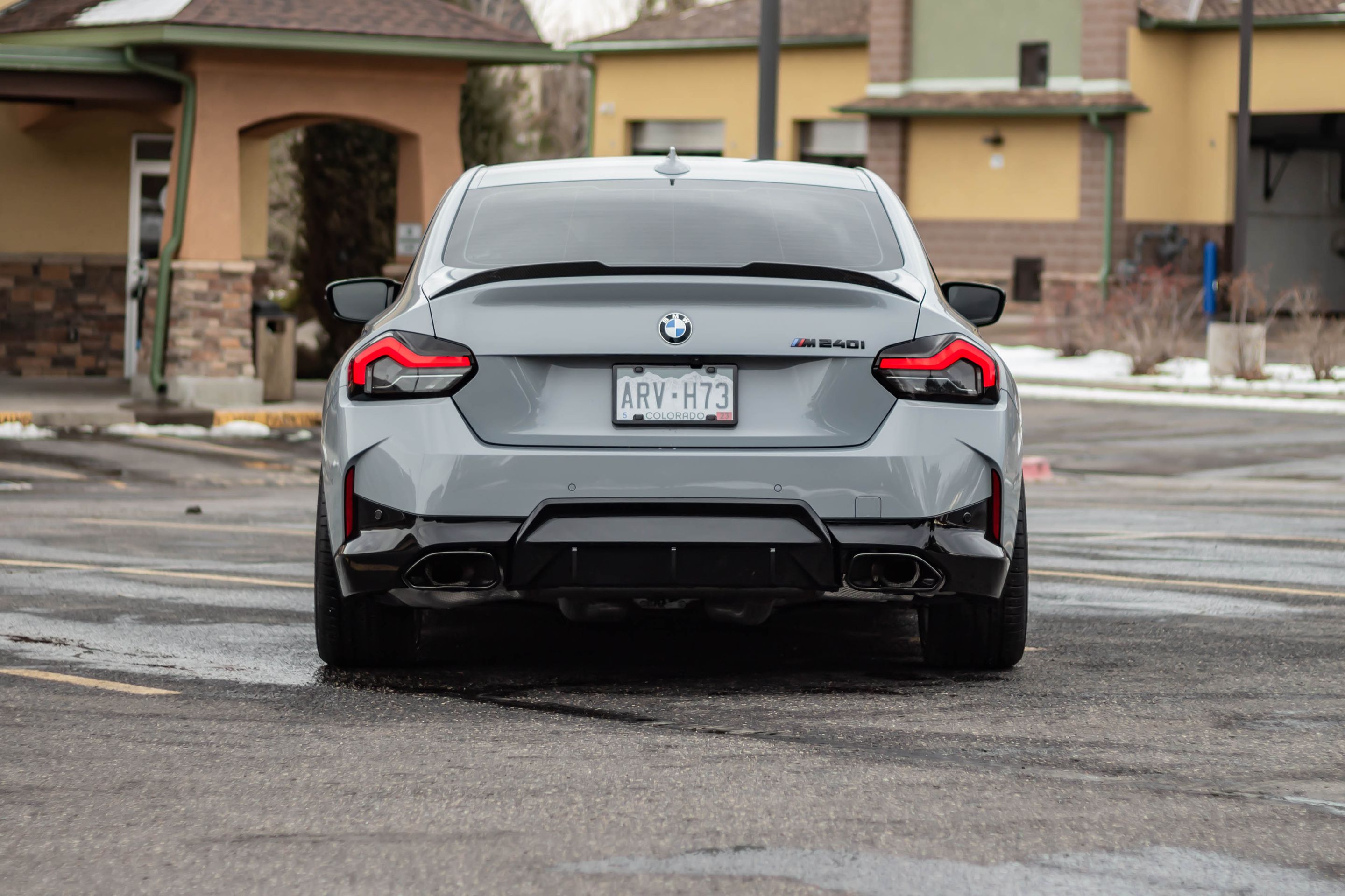 Grey BMW G42 2 Series with 19" VS-5RS Apex wheels in Brushed Clear