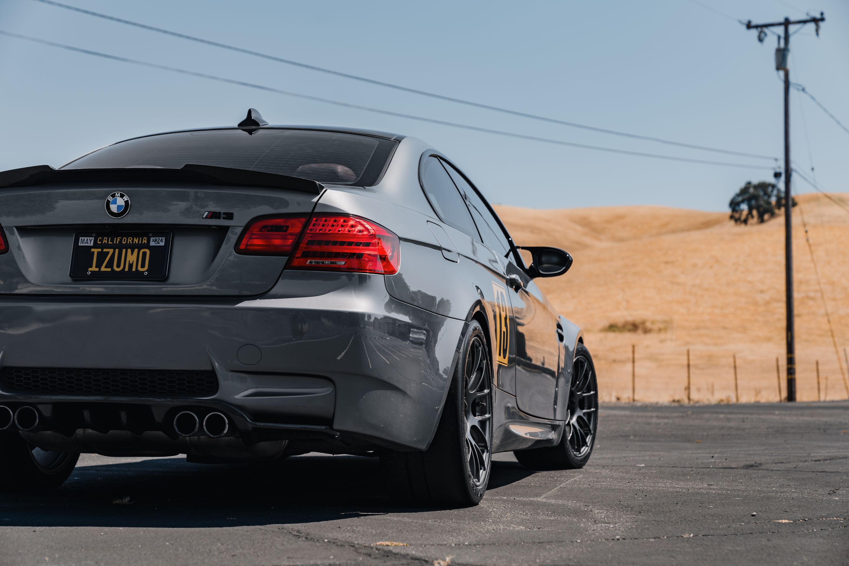 Grey BMW E92 Coupe M3 with 18" EC-7RS Apex wheels in Anthracite