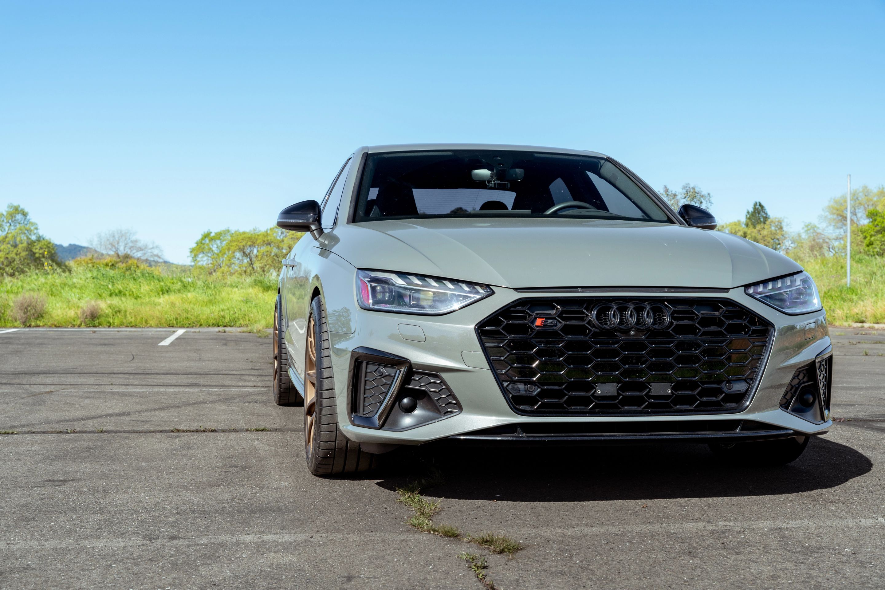 Grey Audi B9 S4 with 19" SM-10 Apex wheels in Satin Bronze