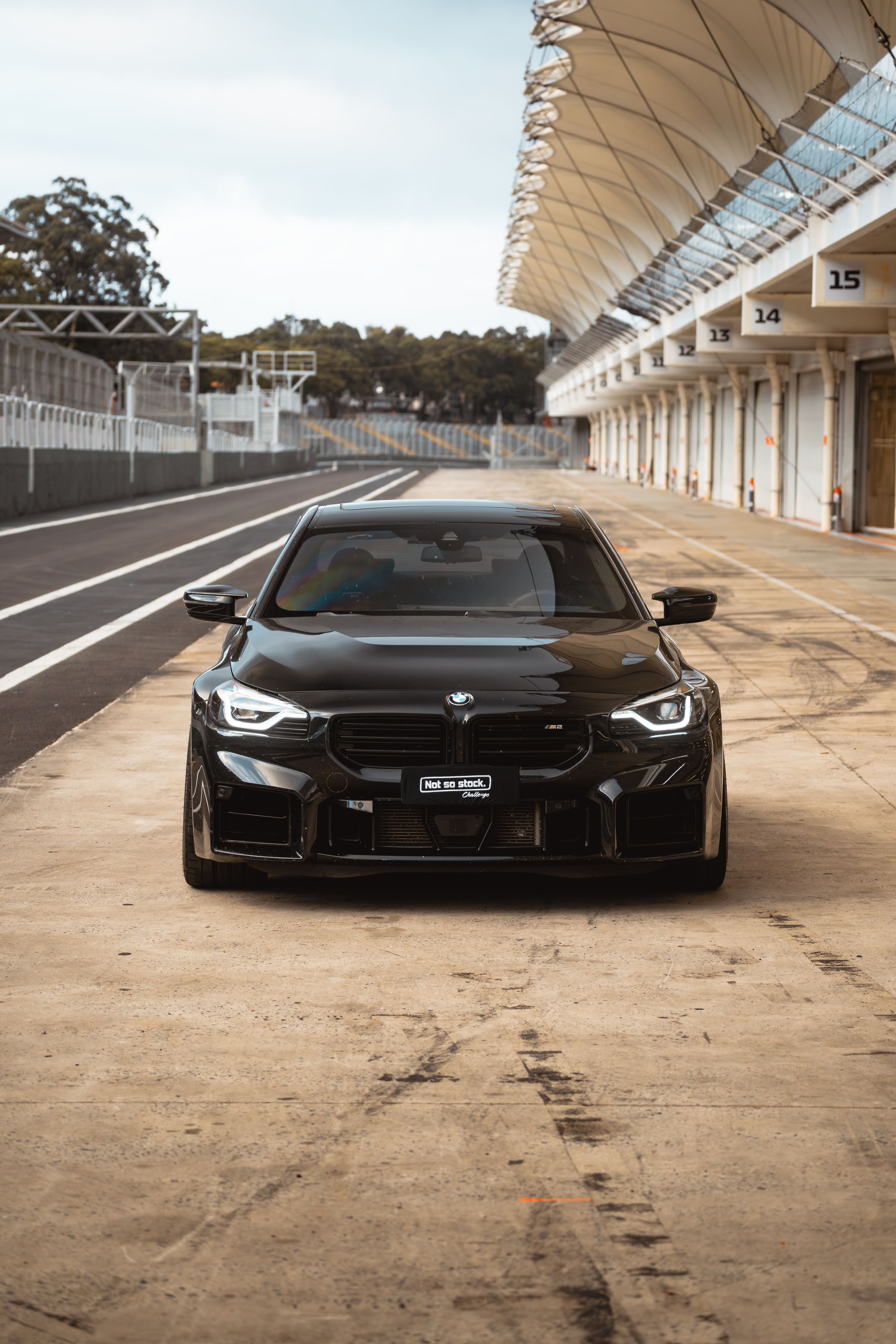 Black BMW G87 M2 with 19" VS-5RS Apex wheels in Satin Black