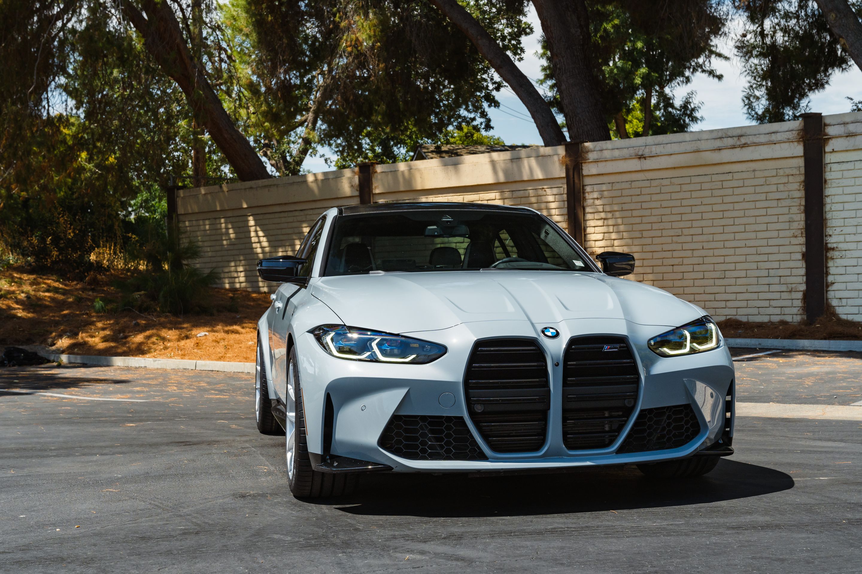 Grey BMW G80 M3 with 19"/20" VS-5RS Apex wheels in Brushed Clear