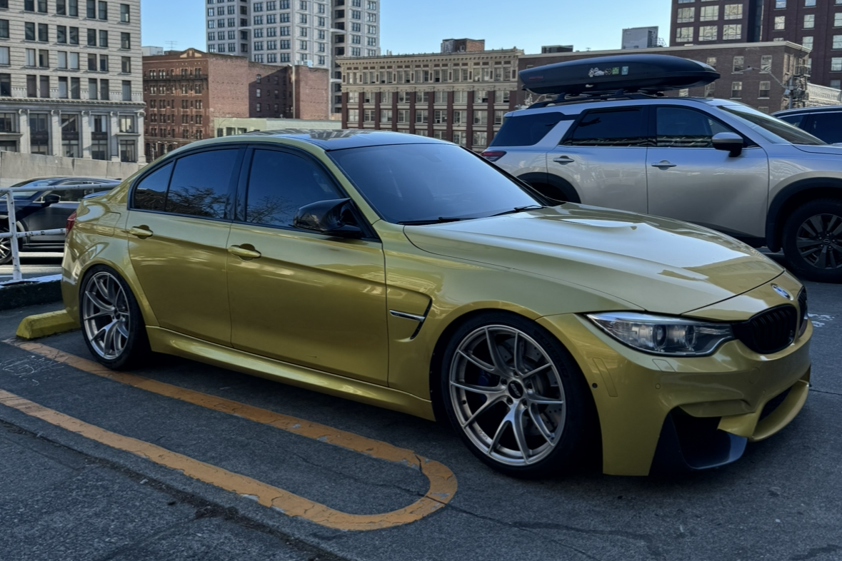 BMW F80 M3 with 20" VS-5RS in Brushed Clear
