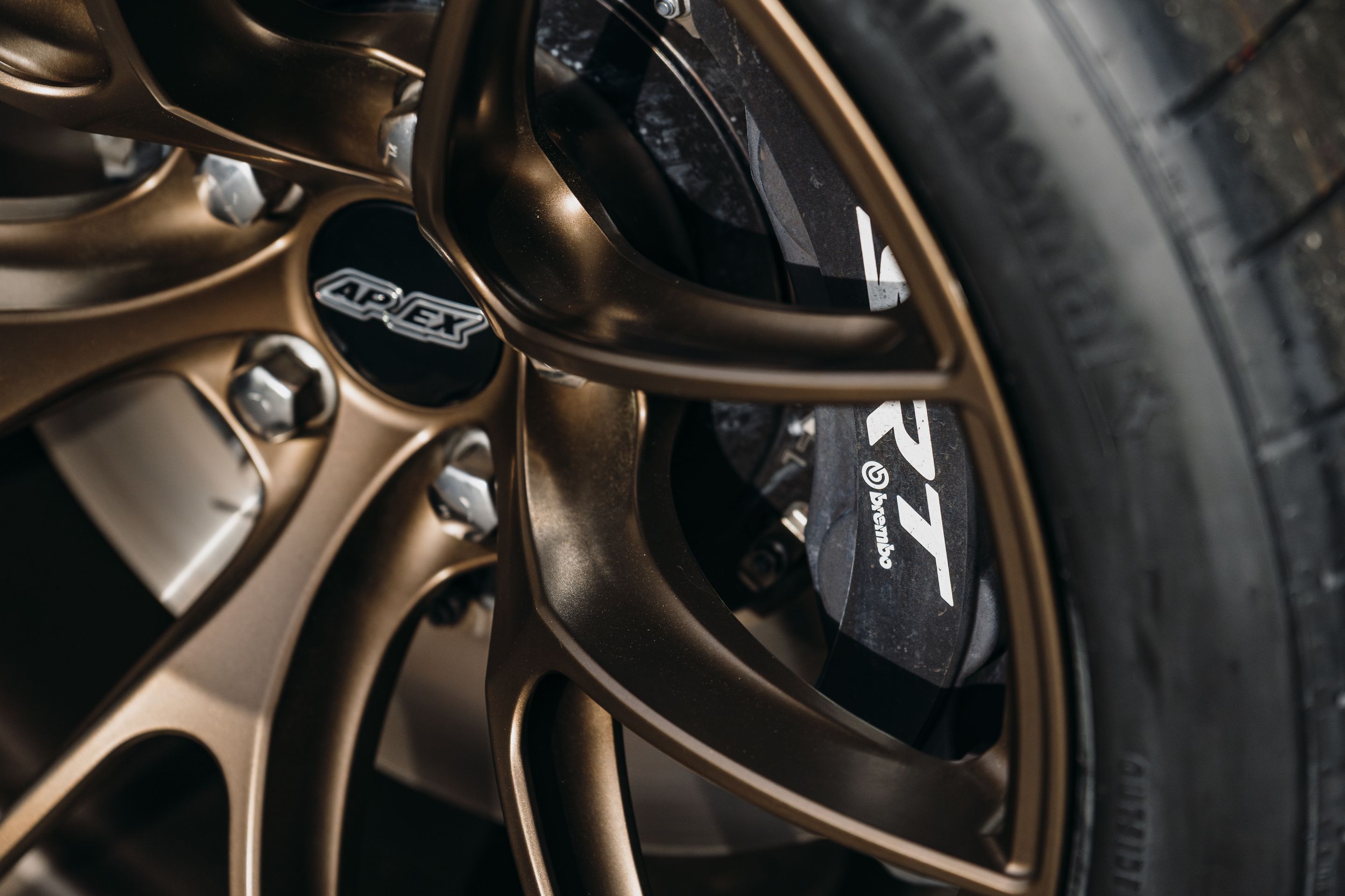 Purple Dodge Challenger R/T Scat Pack Widebody with 20" VS-5RS Apex wheels in Satin Bronze