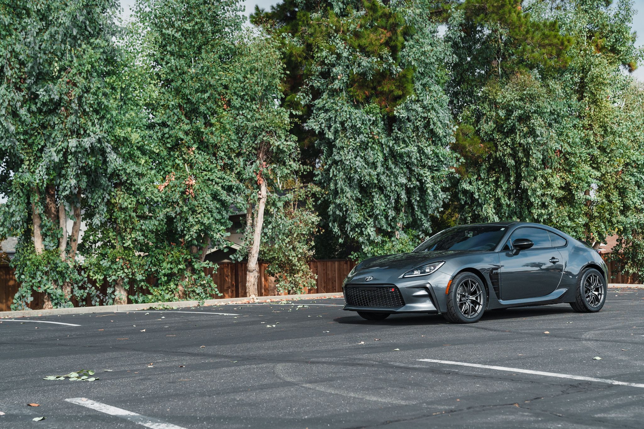 Grey Toyota GR86 with 17" VS-5RS Apex wheels in Anthracite