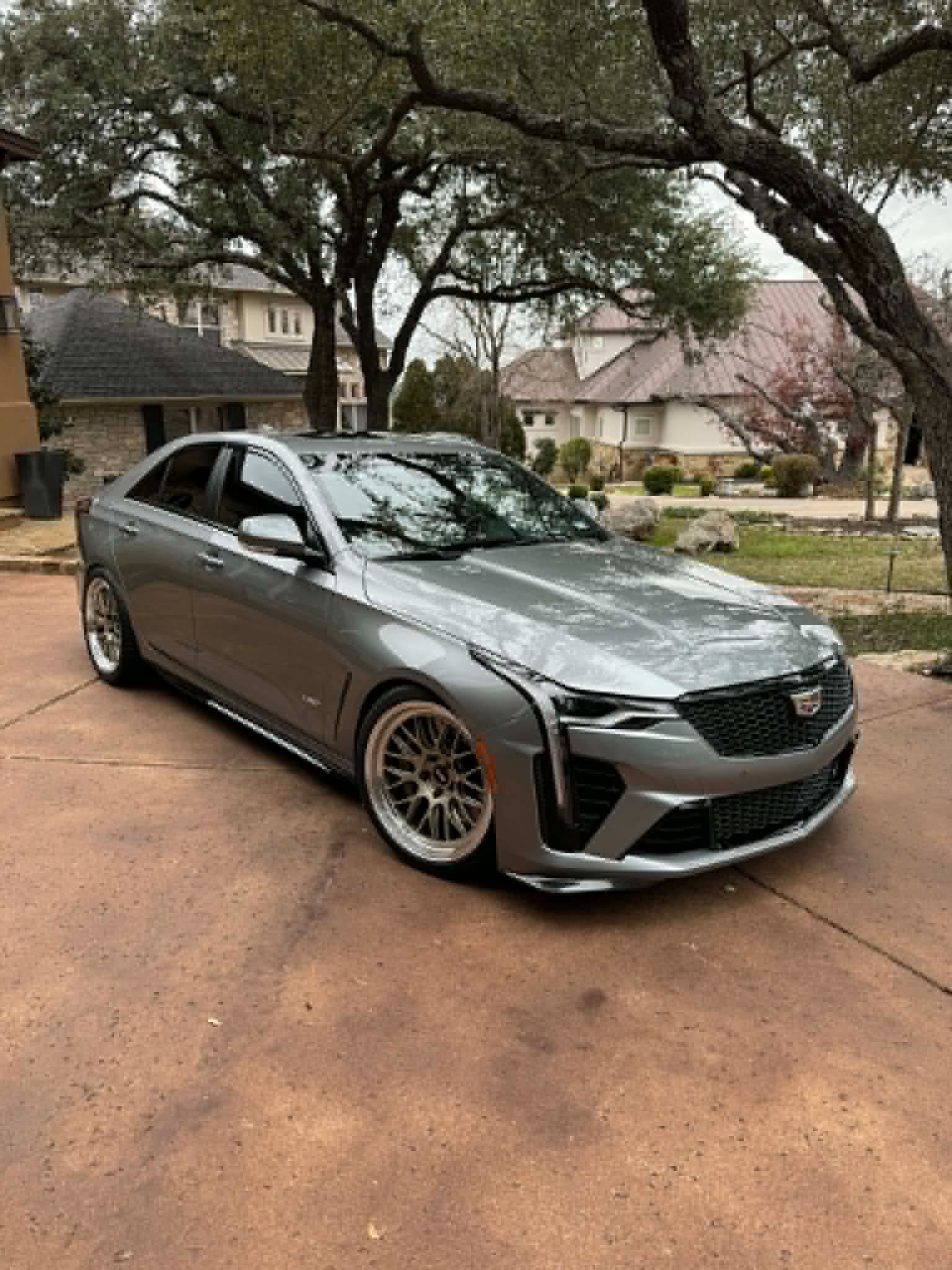 Grey Cadillac CT4-V Blackwing - ML-10RT in Machined Lip Gloss Motorsport Gold