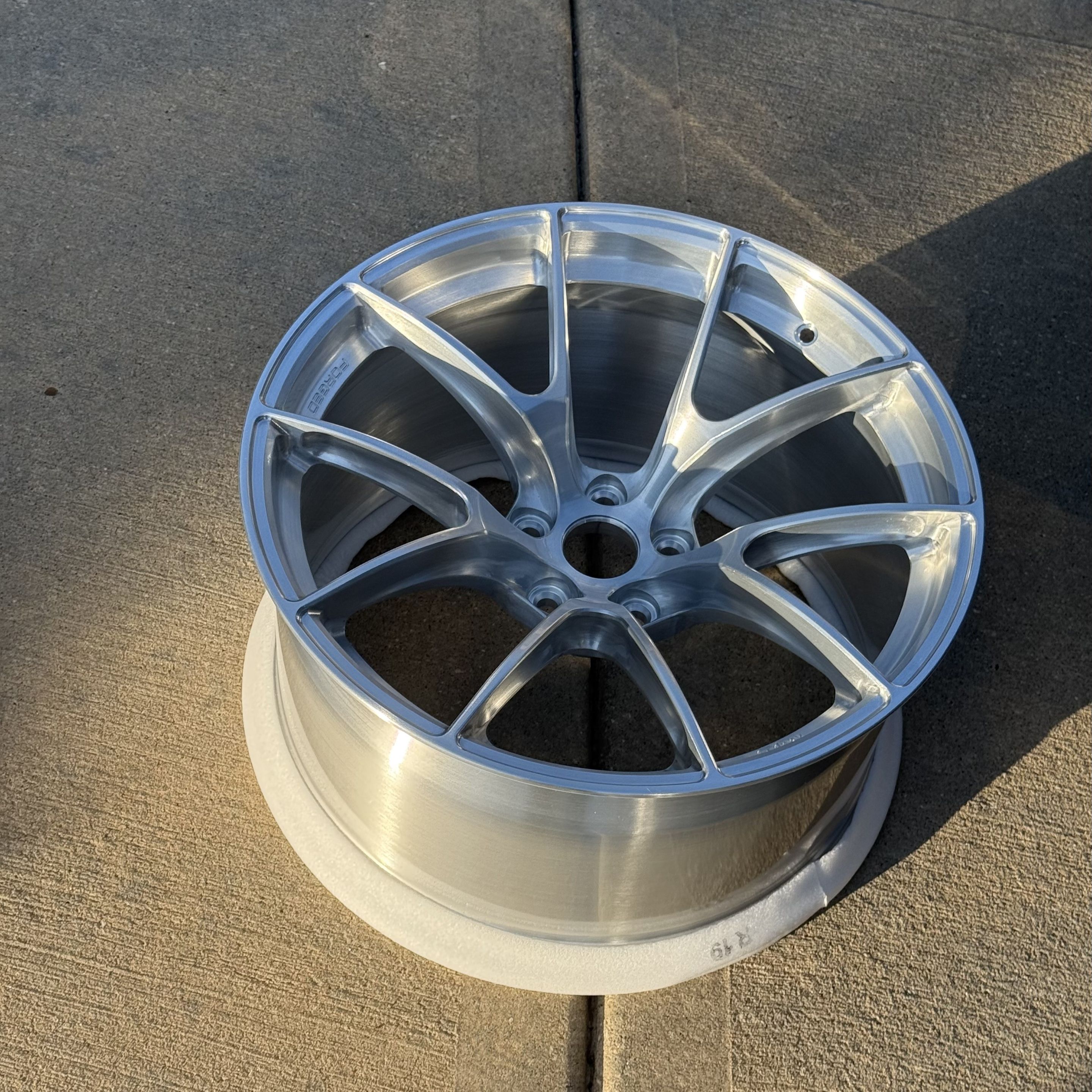 Black BMW G87 M2 with 19" VS-5RS Apex wheels in Brushed Clear