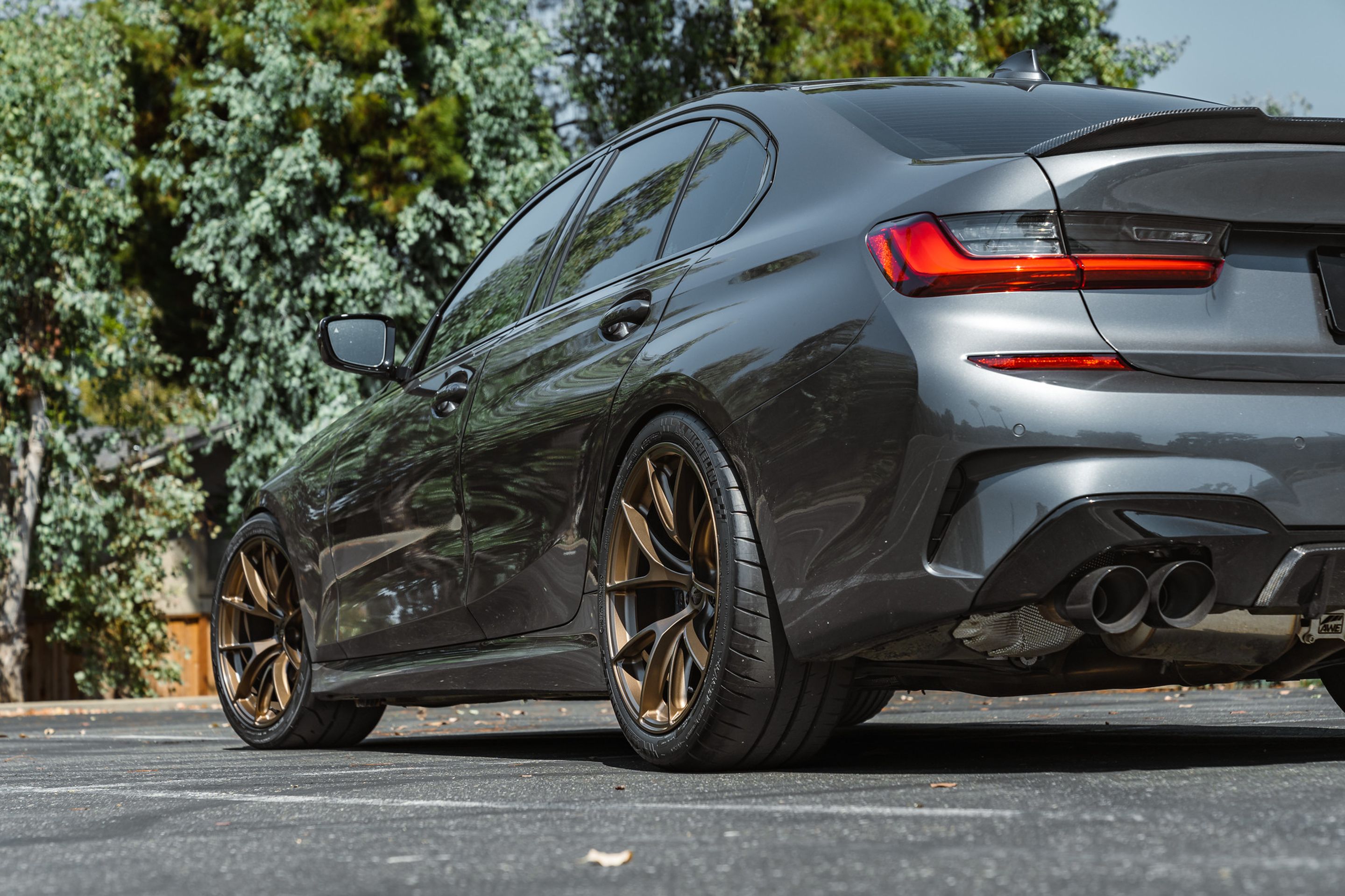 Grey BMW G20 Sedan 3 Series with 19" VS-5RS Apex wheels in Satin Bronze