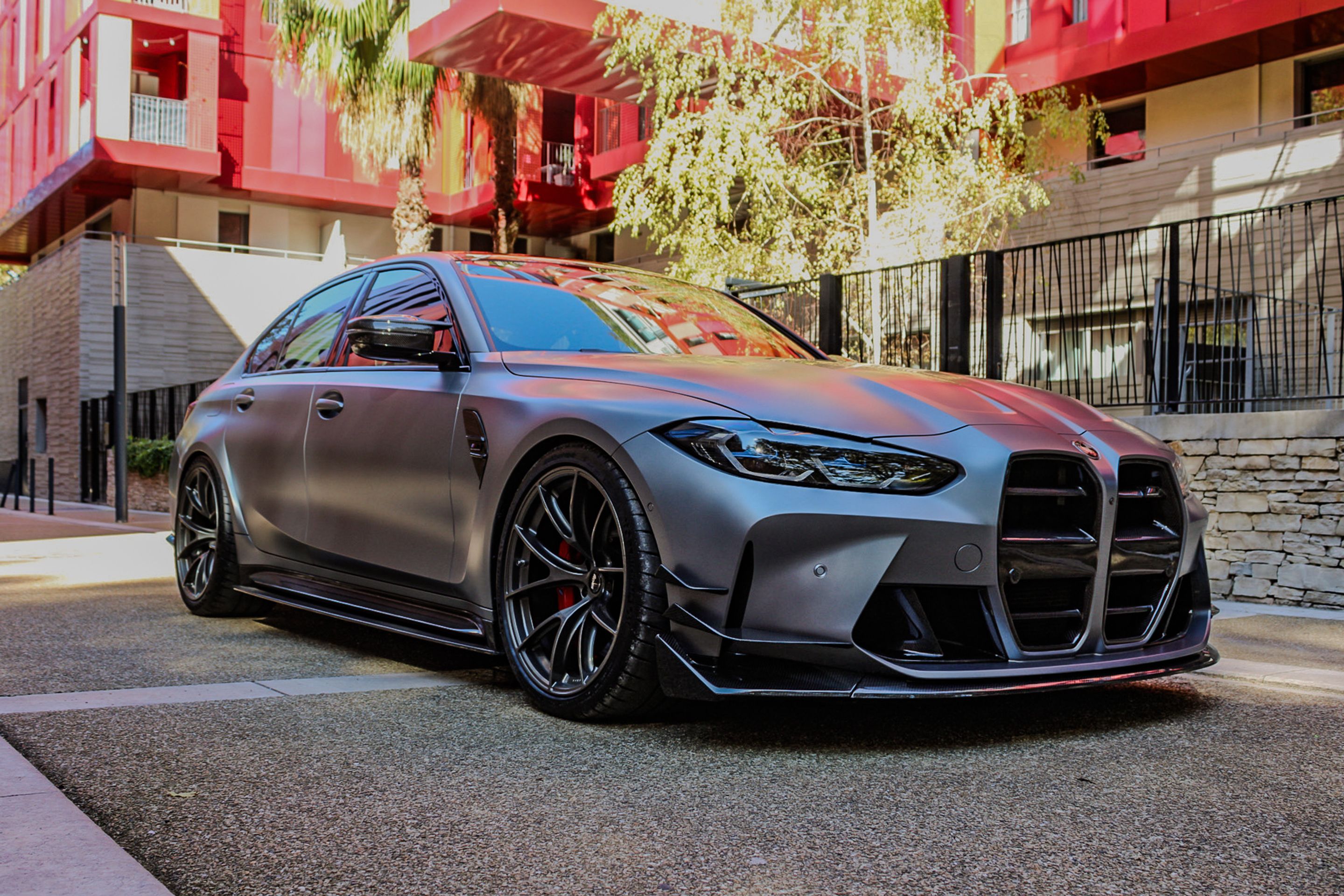 Grey BMW G80 M3 with 20" VS-5RS Apex wheels in Anthracite