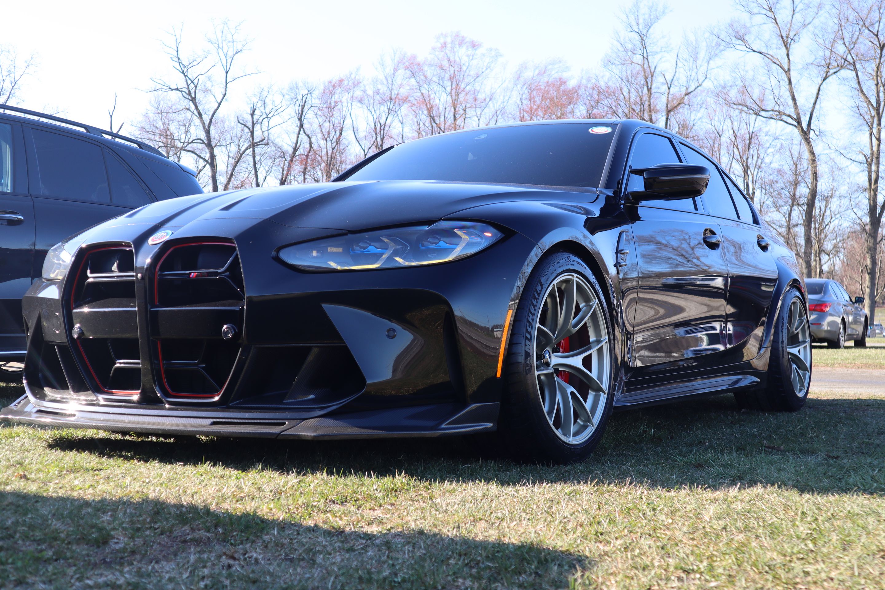 Black BMW G80 M3 with 19" VS-5RS Apex wheels in Motorsport Gold