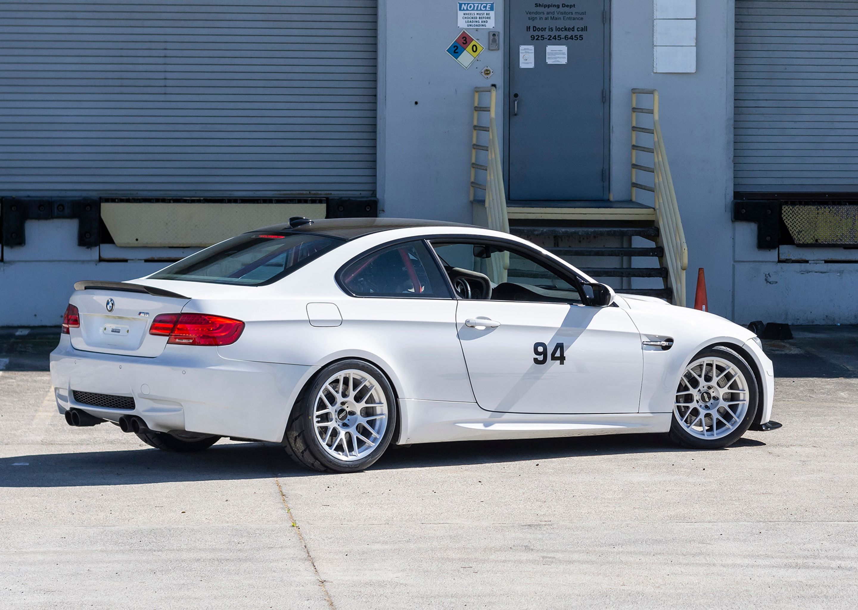 White BMW E92 Coupe M3 with 18" ARC-8R Apex wheels in Brushed Clear