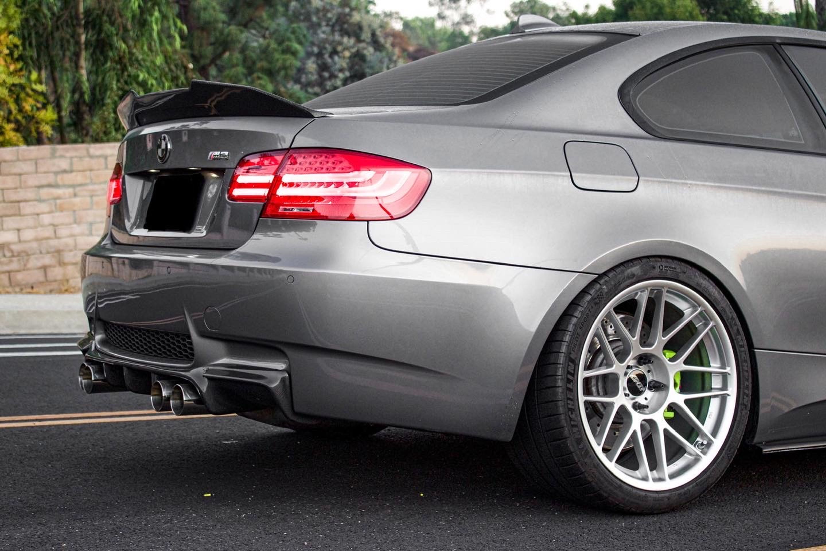 Grey BMW E92 Coupe M3 with 19" ARC-8 Apex wheels in Hyper Silver