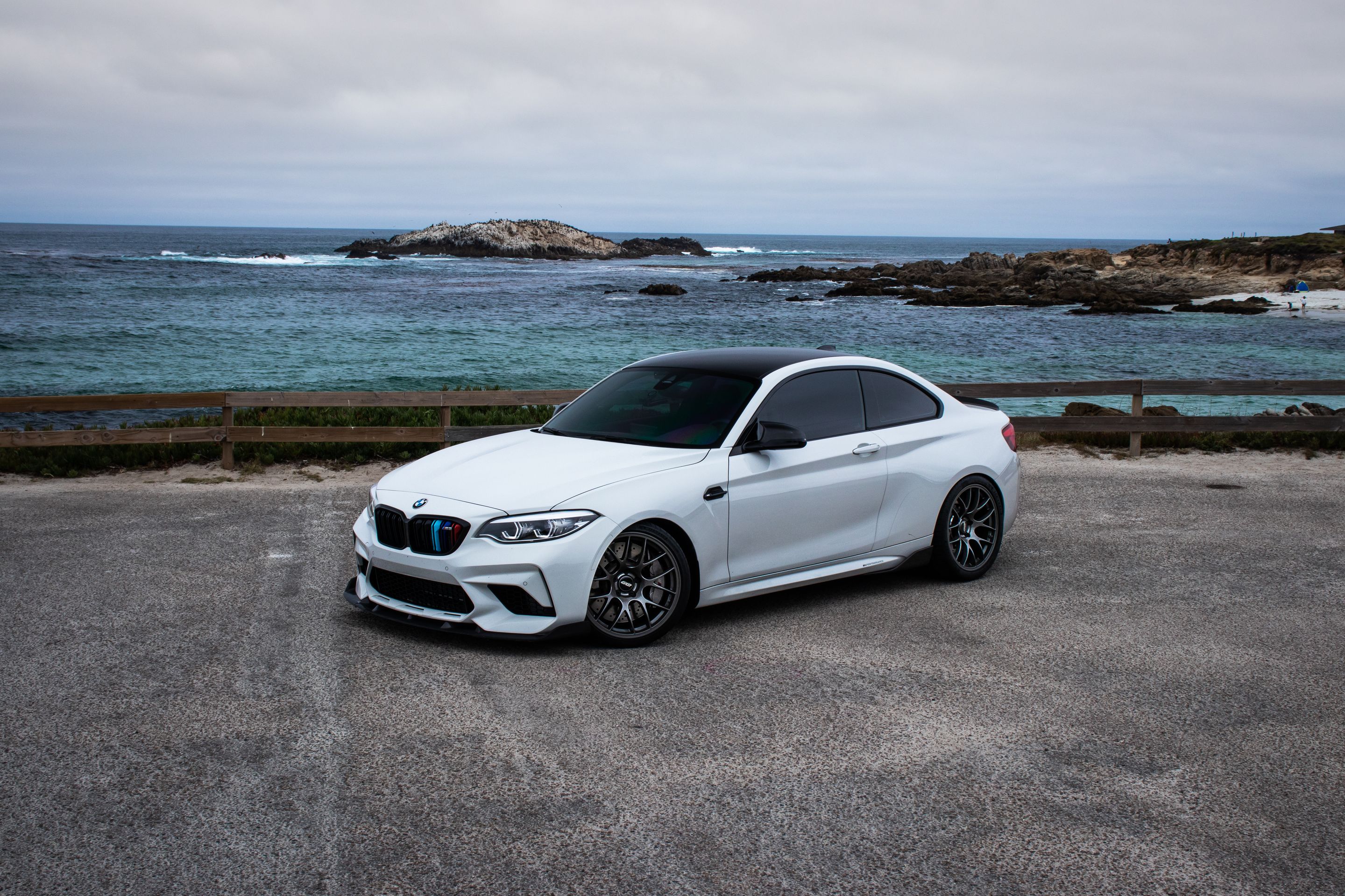 Grey BMW F87 M2 with 19" EC-7 Apex wheels in Anthracite