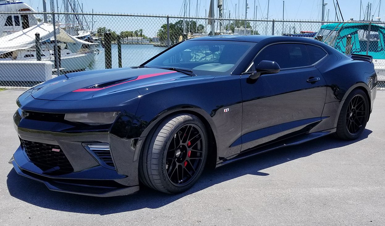 Black Chevrolet Camaro - ARC-8 in Satin Black