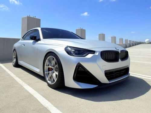 White BMW 2 Series - VS-5RS in Brushed Clear