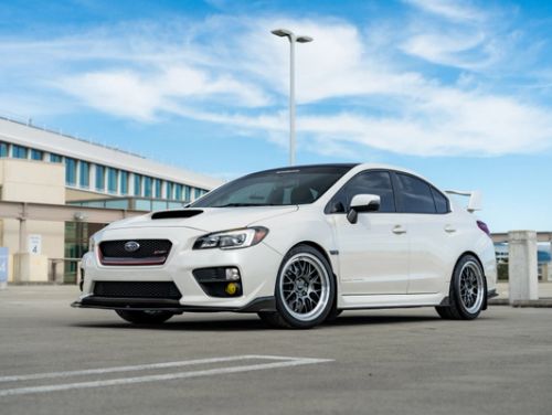 White Subaru WRX STI - ML-10RT in Machined Lip Anthracite