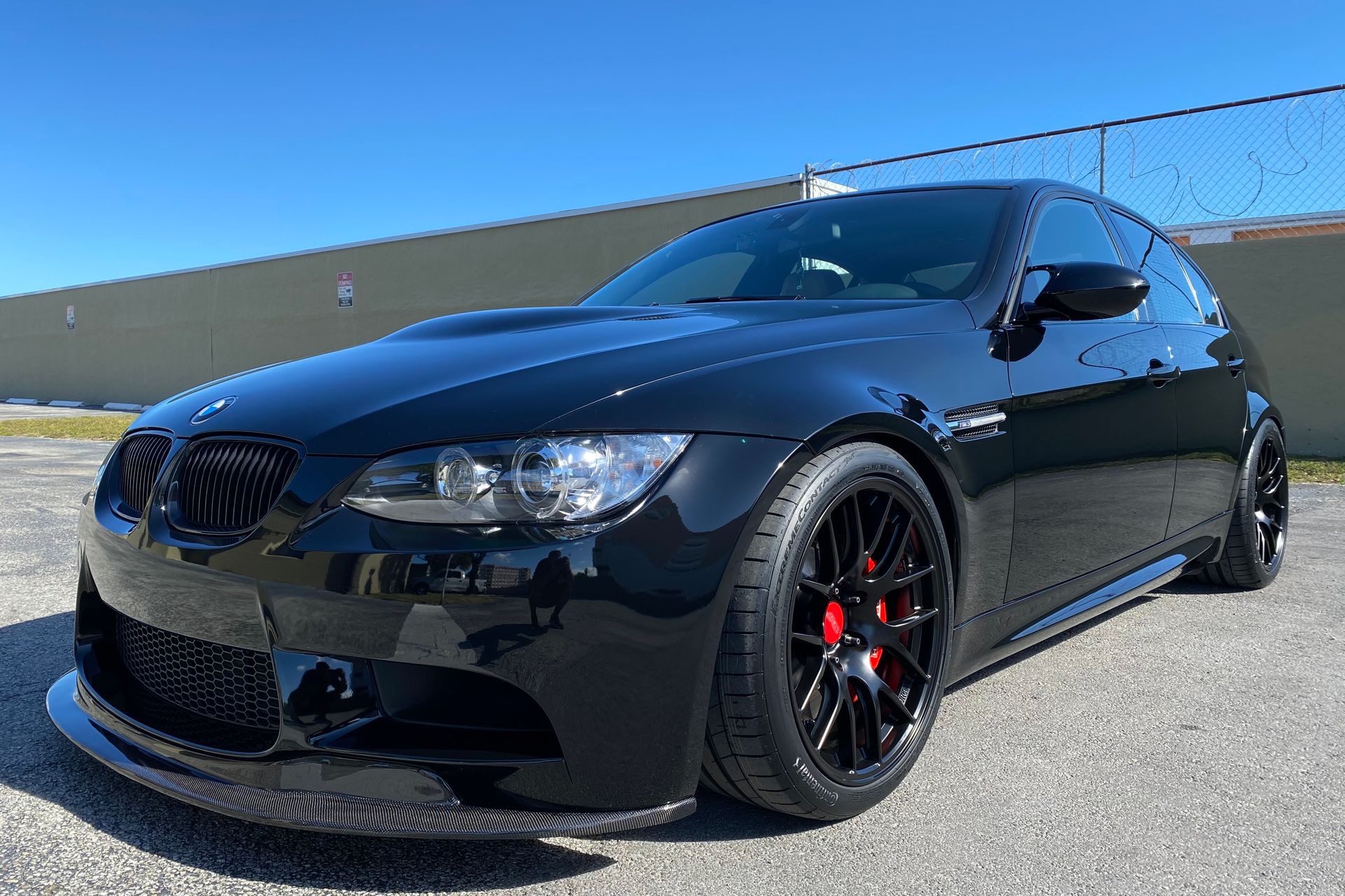 Black 7r Rims BMW E90 Sedan M3 with 18