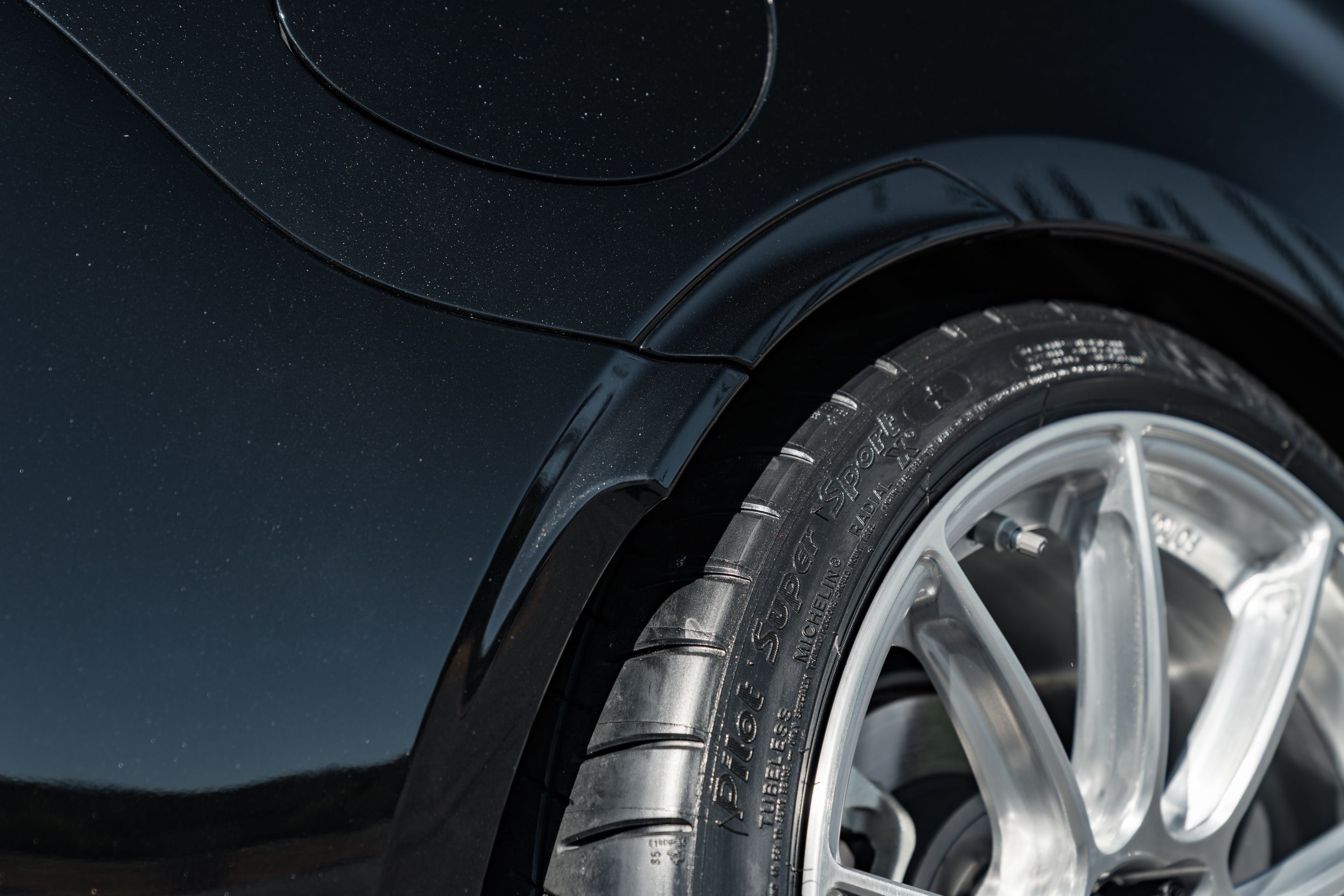 Black Subaru ZD8 / Gen 2 BRZ with 18" SM-10RS Apex wheels in Brushed Clear