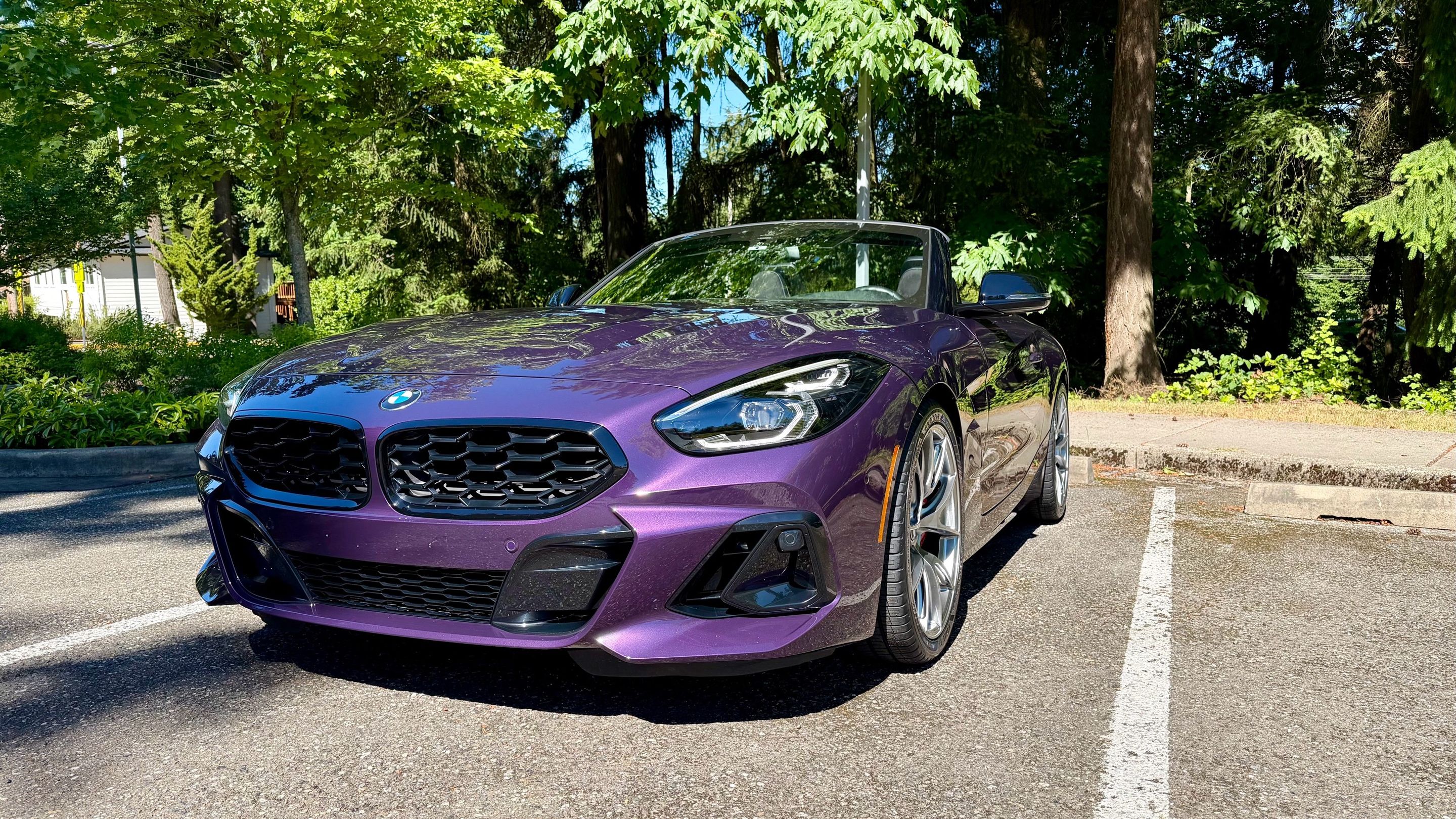 Purple BMW G29 Z4 with 19" VS-5 Apex wheels in Hyper Black