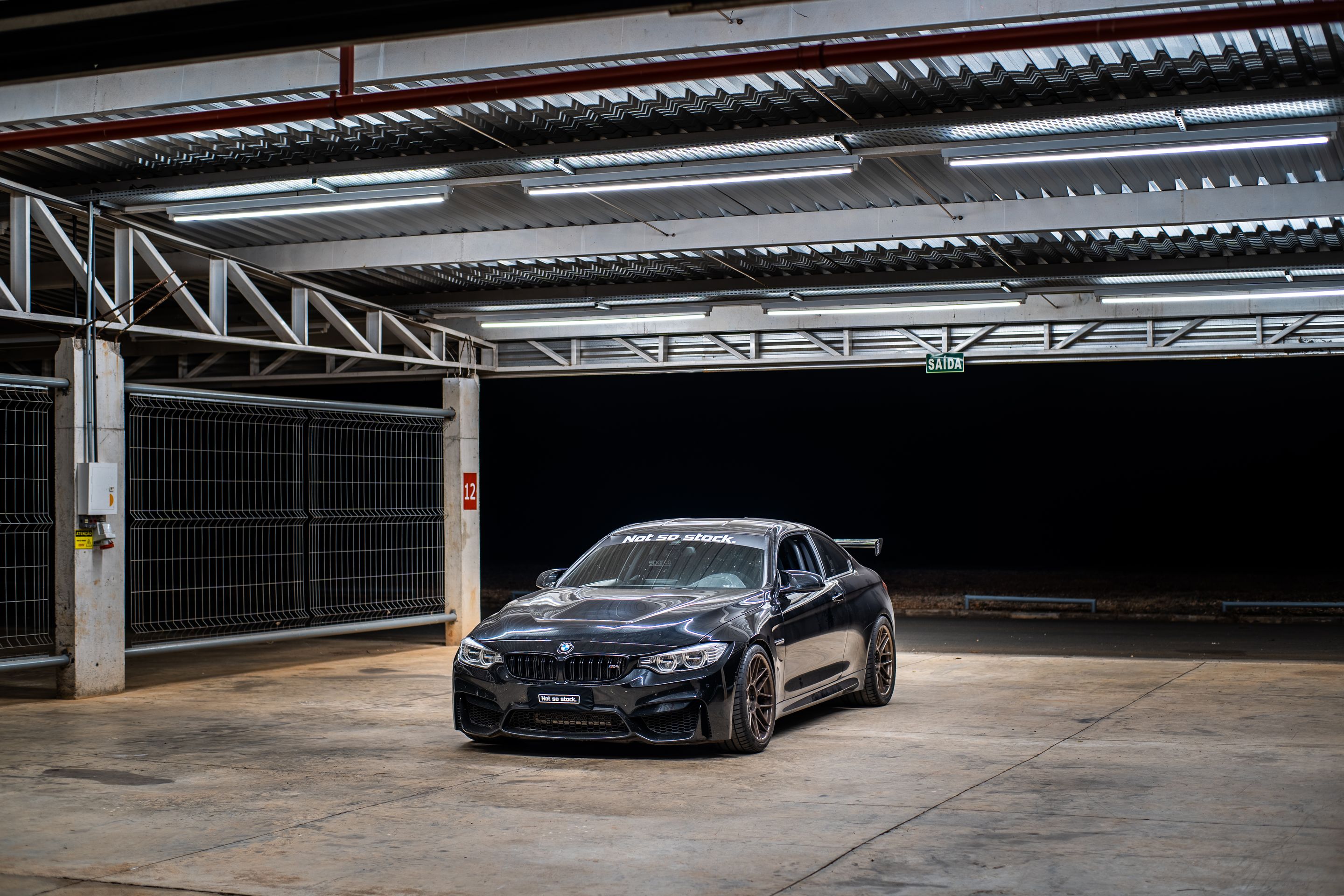 Black BMW F82 Coupe M4 with 19" ARC-8 Apex wheels in Satin Bronze