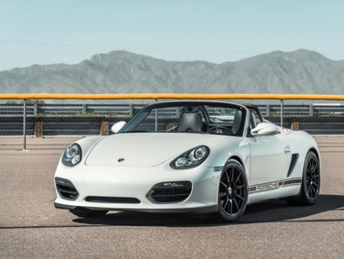 White Porsche Boxster - SM-10 in Satin Black