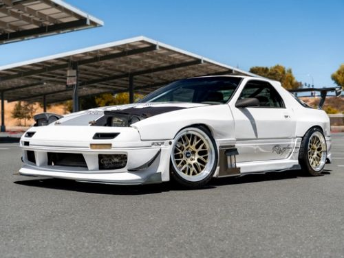 White Mazda RX-7 - ML-10RT in Machined Lip Gloss Motorsport Gold