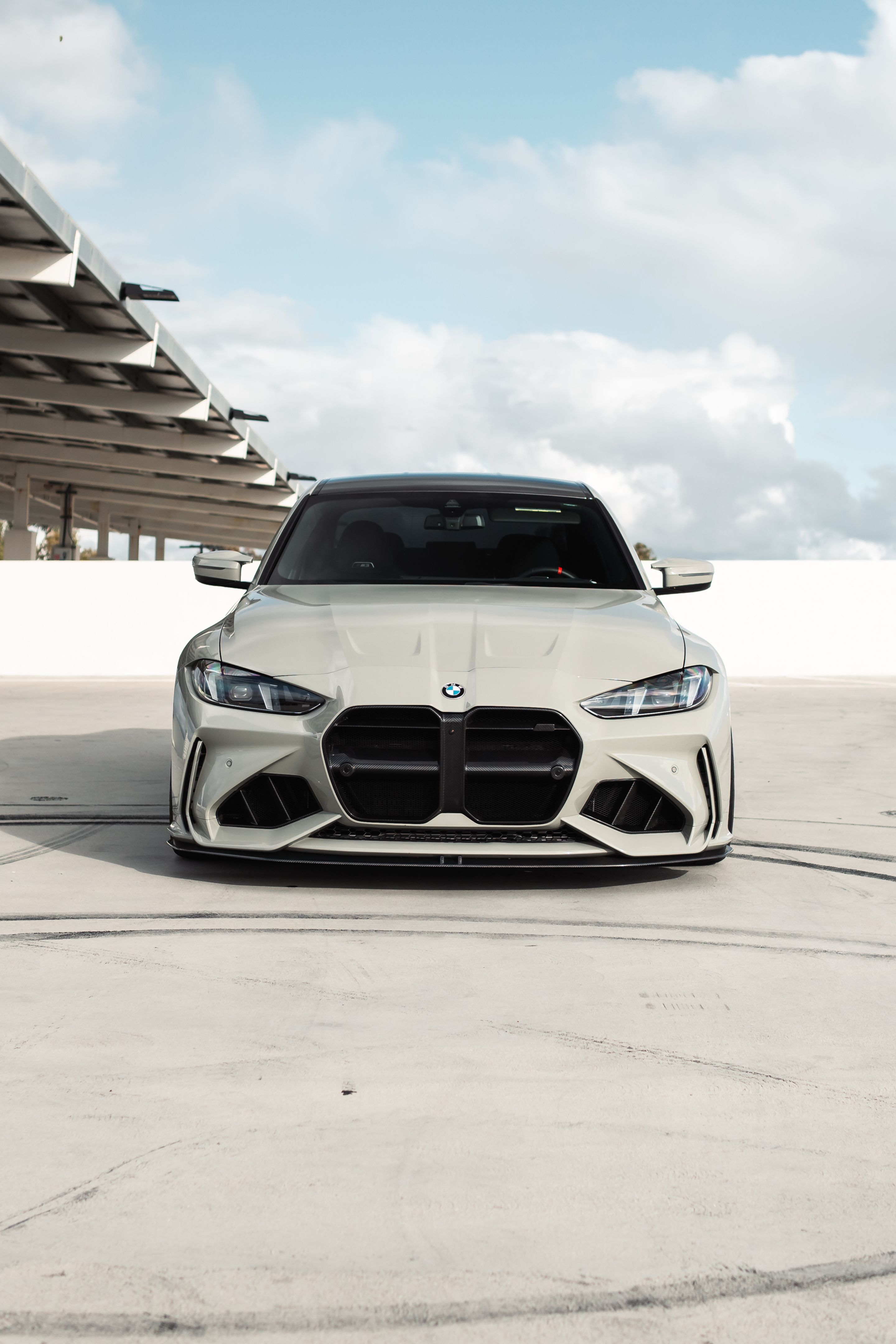 Grey BMW G80 M3 with 19" VS-5RS Apex wheels in Satin Black