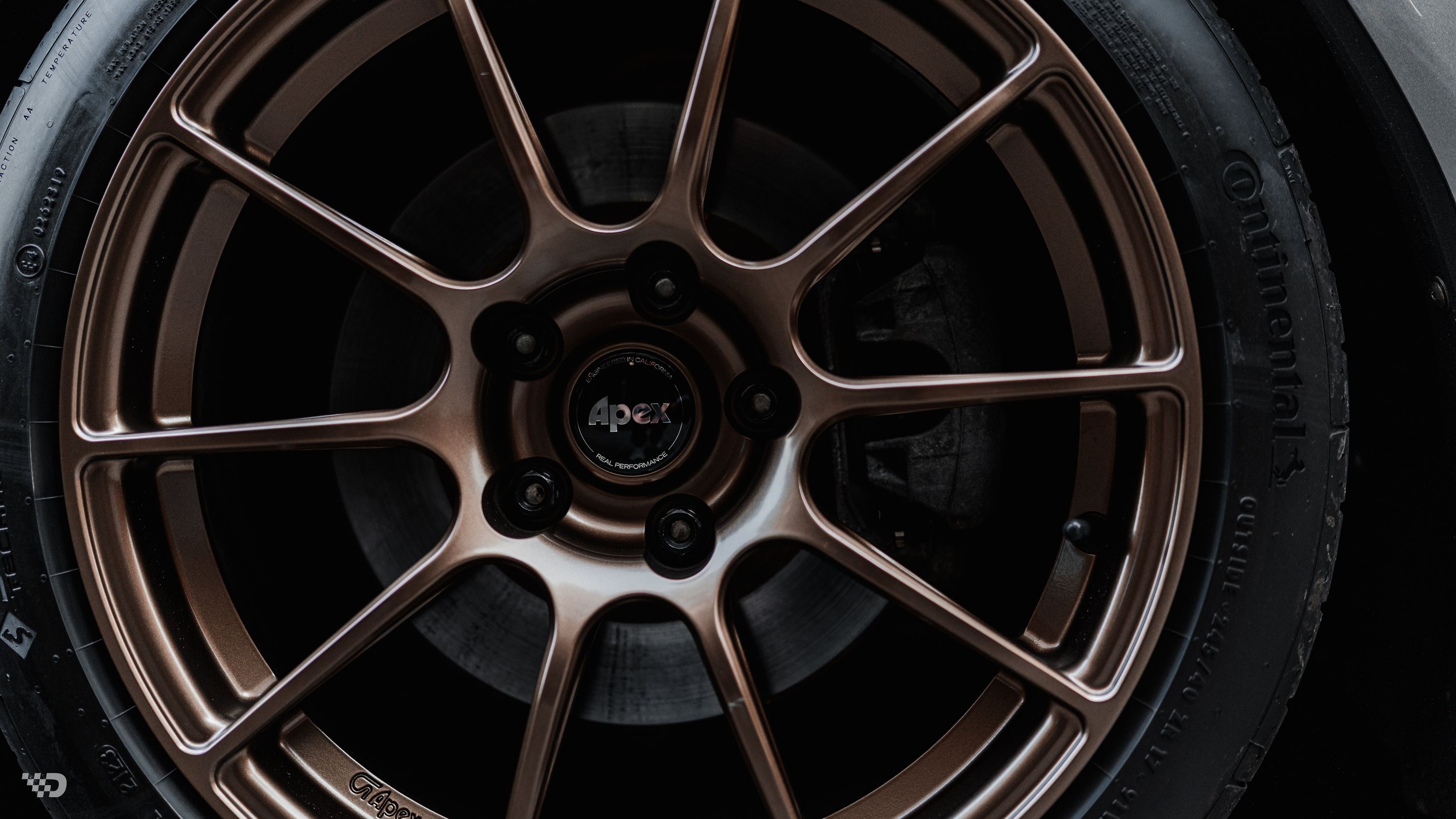 Grey Honda S2000 with 17" SM-10RS Apex wheels in Satin Bronze