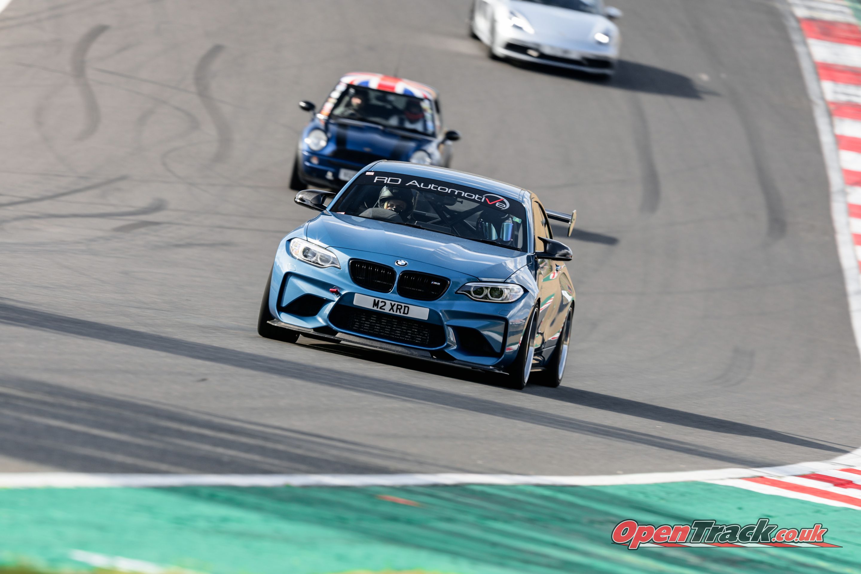 Blue BMW F87 M2 with 19" ML-10RT Apex wheels in Machined Lip Anthracite