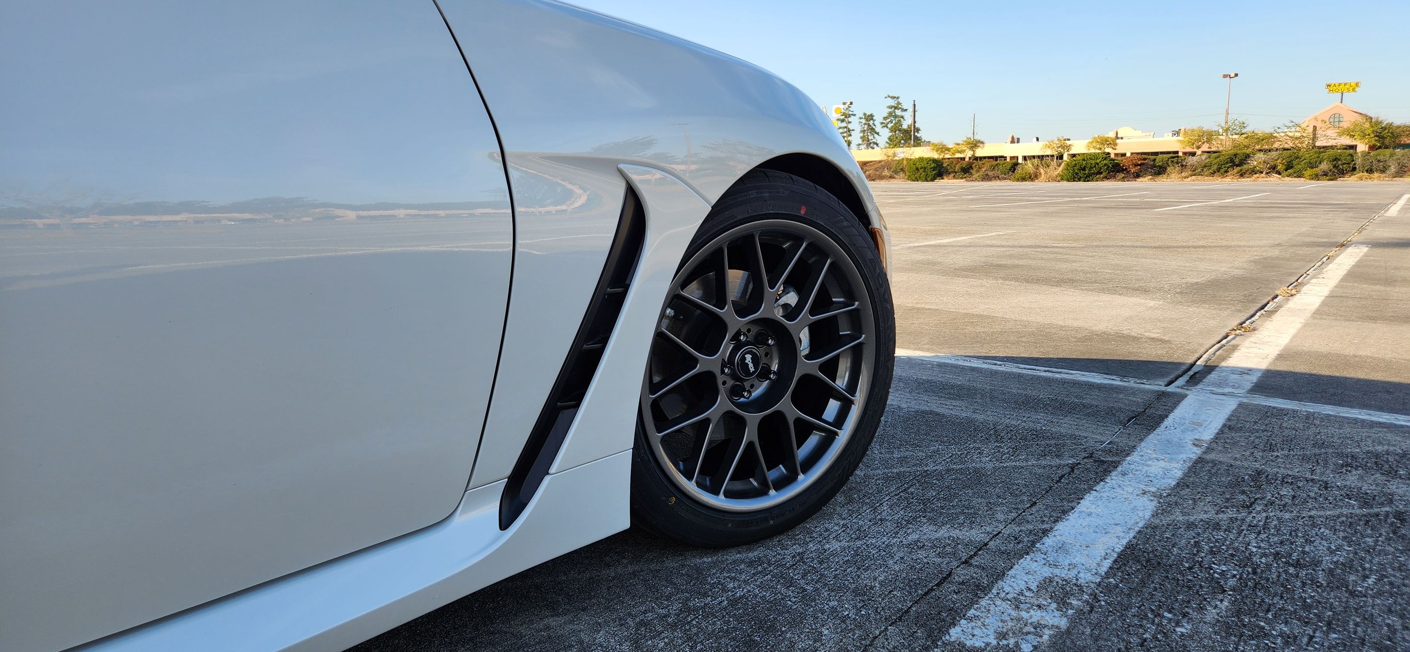White Subaru ZD8 / Gen 2 BRZ with 17" ARC-8 Apex wheels in Anthracite
