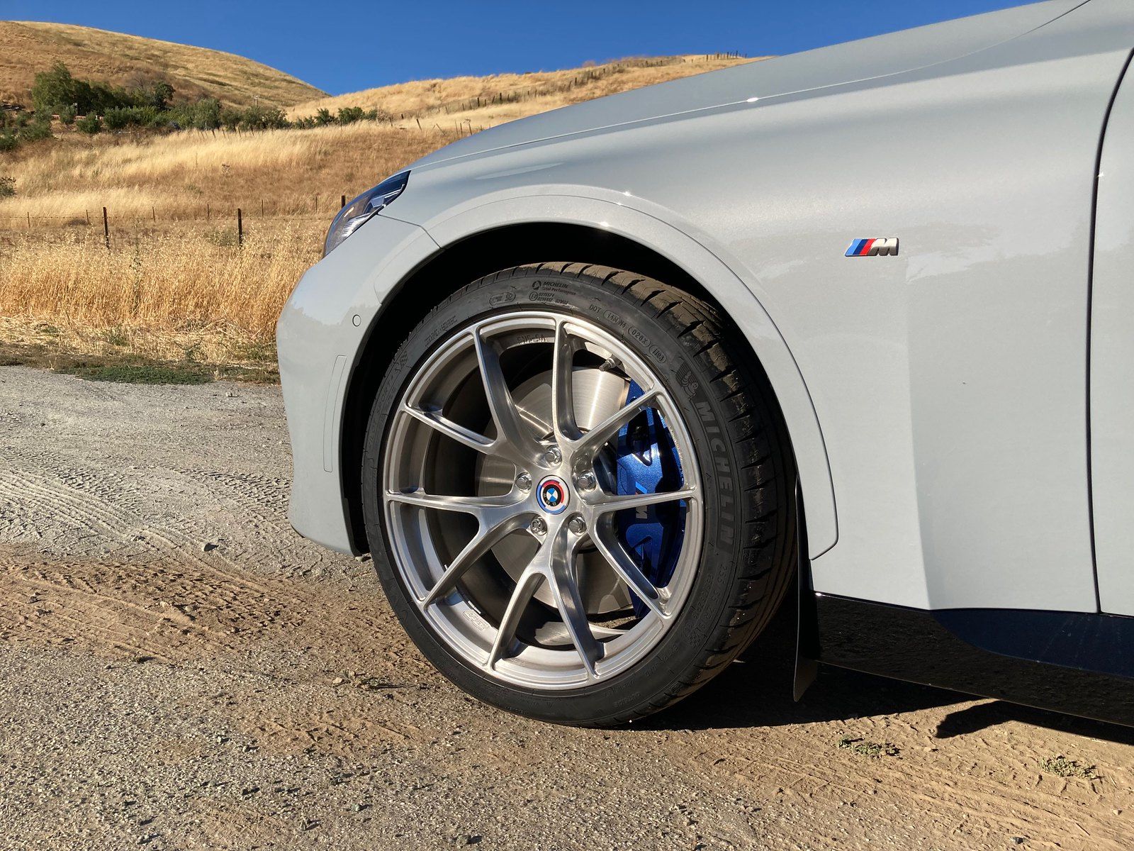 Grey BMW G42 2 Series with 19" VS-5RS Apex wheels in Brushed Clear