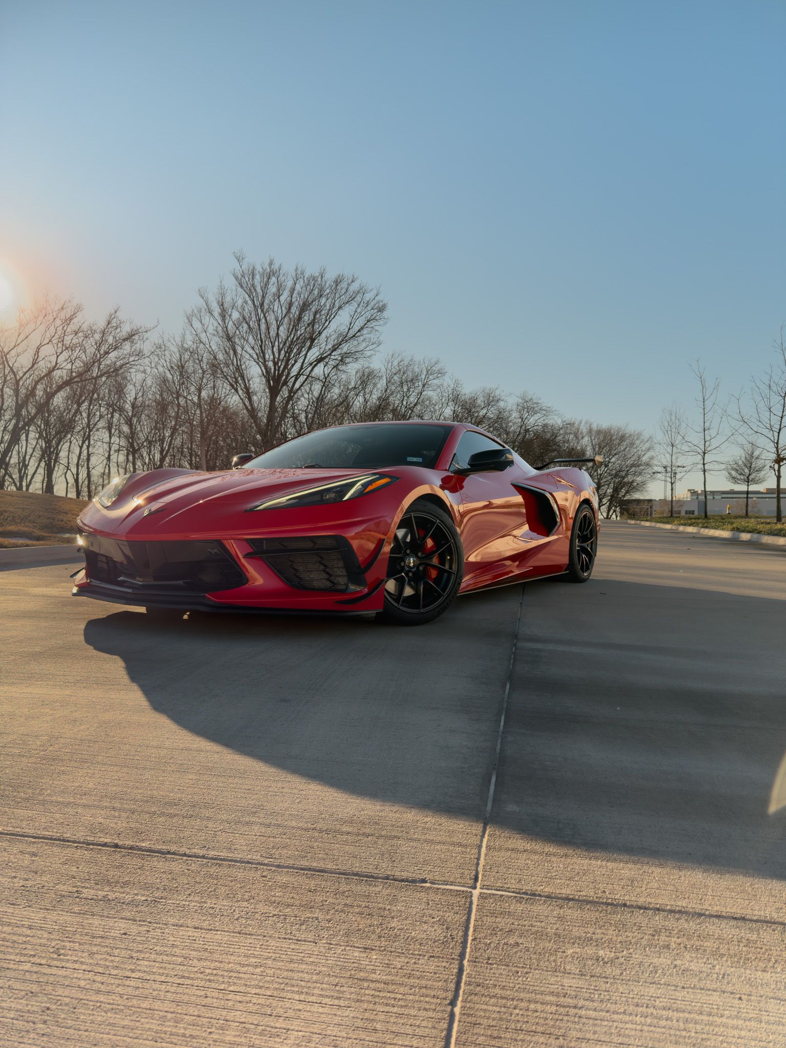 Red Chevrolet Corvette - VS-5RS in Satin Black