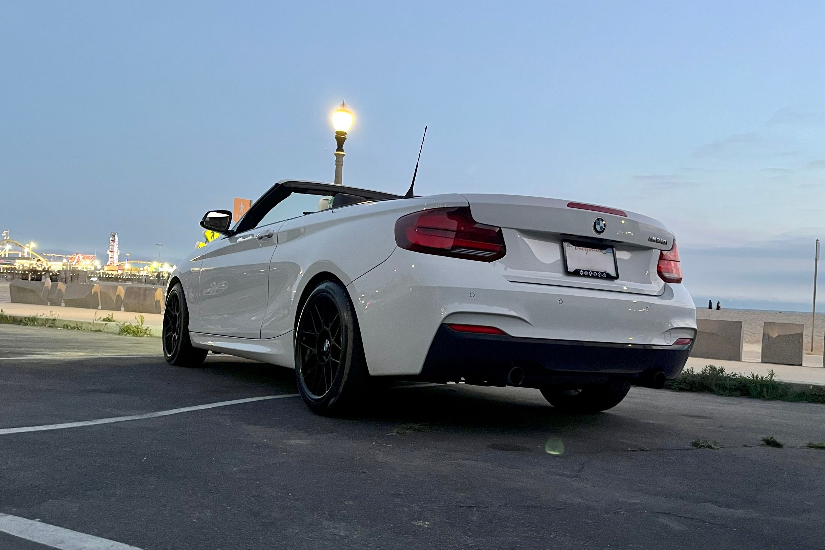 White BMW F23 Convertible 2 Series with 18" ARC-8 Apex wheels in Satin Black