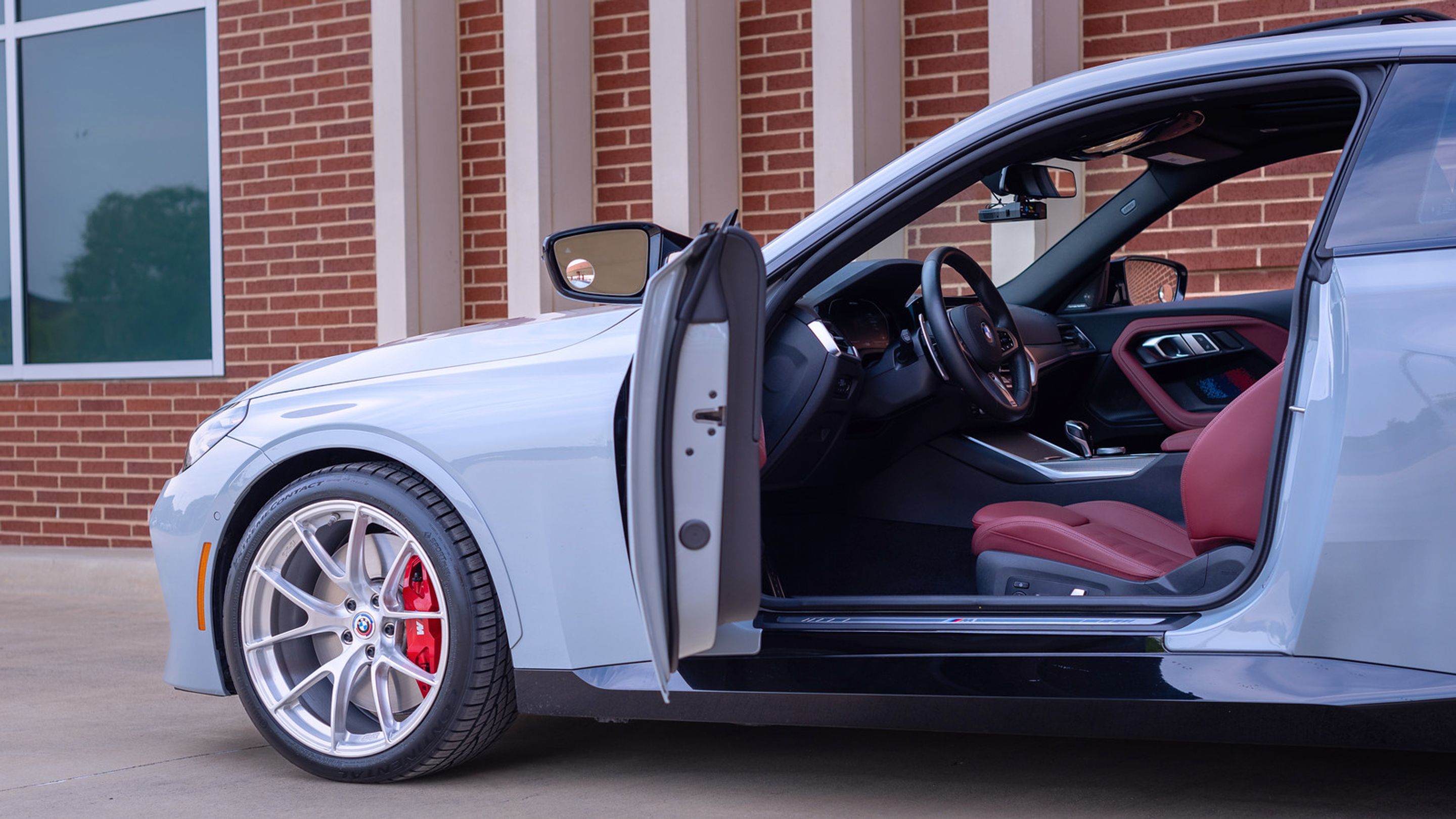 Grey BMW G42 2 Series with 19" VS-5RS Apex wheels in Brushed Clear