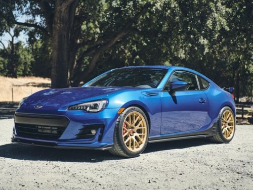 Blue Subaru BRZ - EC-7R in Satin Gold