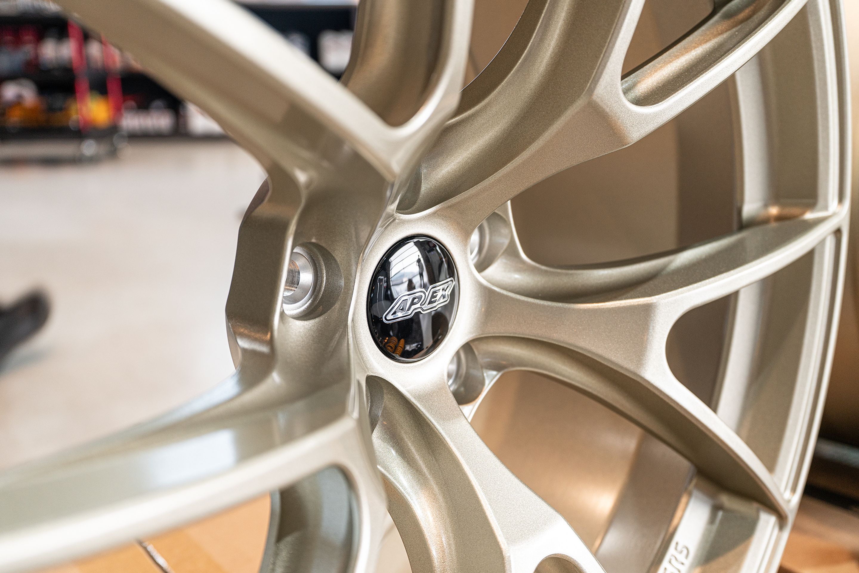 Black BMW G87 M2 with 19" VS-5RS Apex wheels in Motorsport Gold