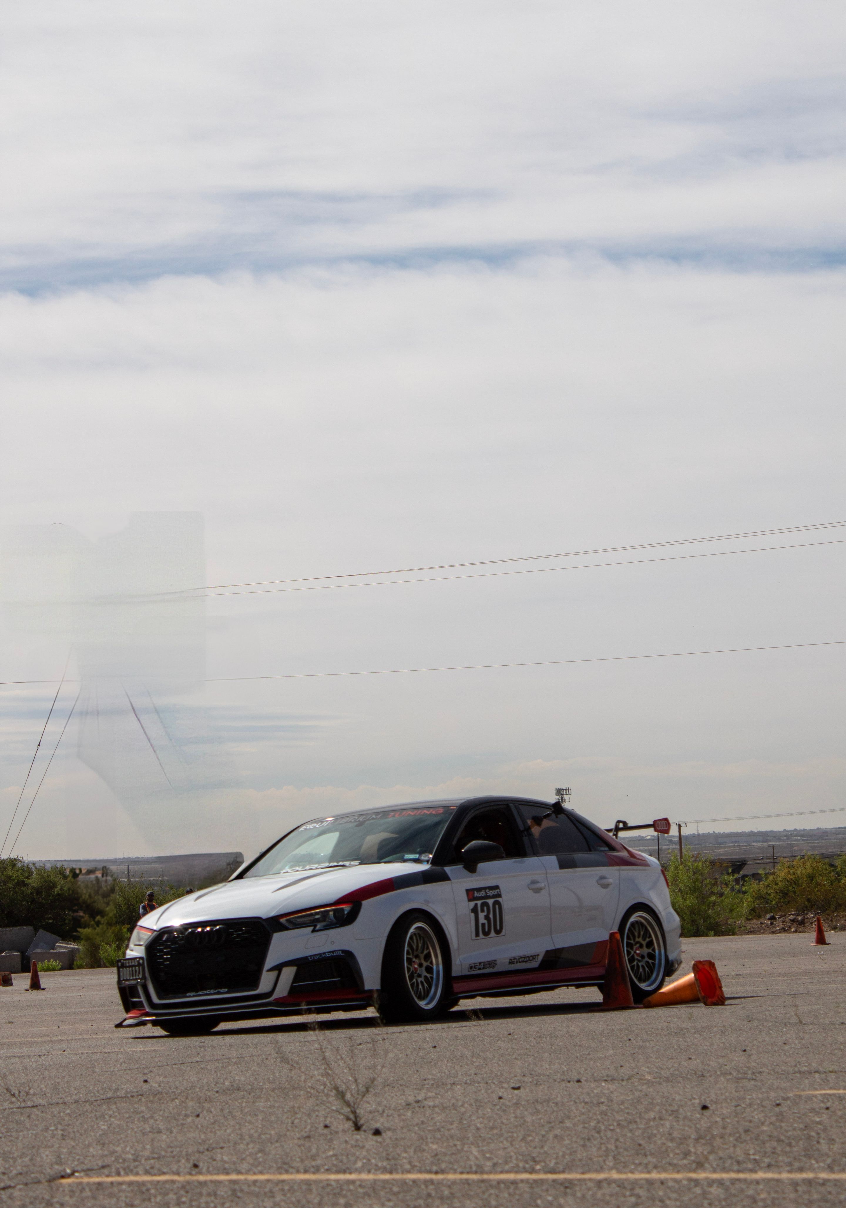 Race Livery Audi 8V A3 with 18" ML-10RT Apex wheels in Machined Lip Gloss Motorsport Gold