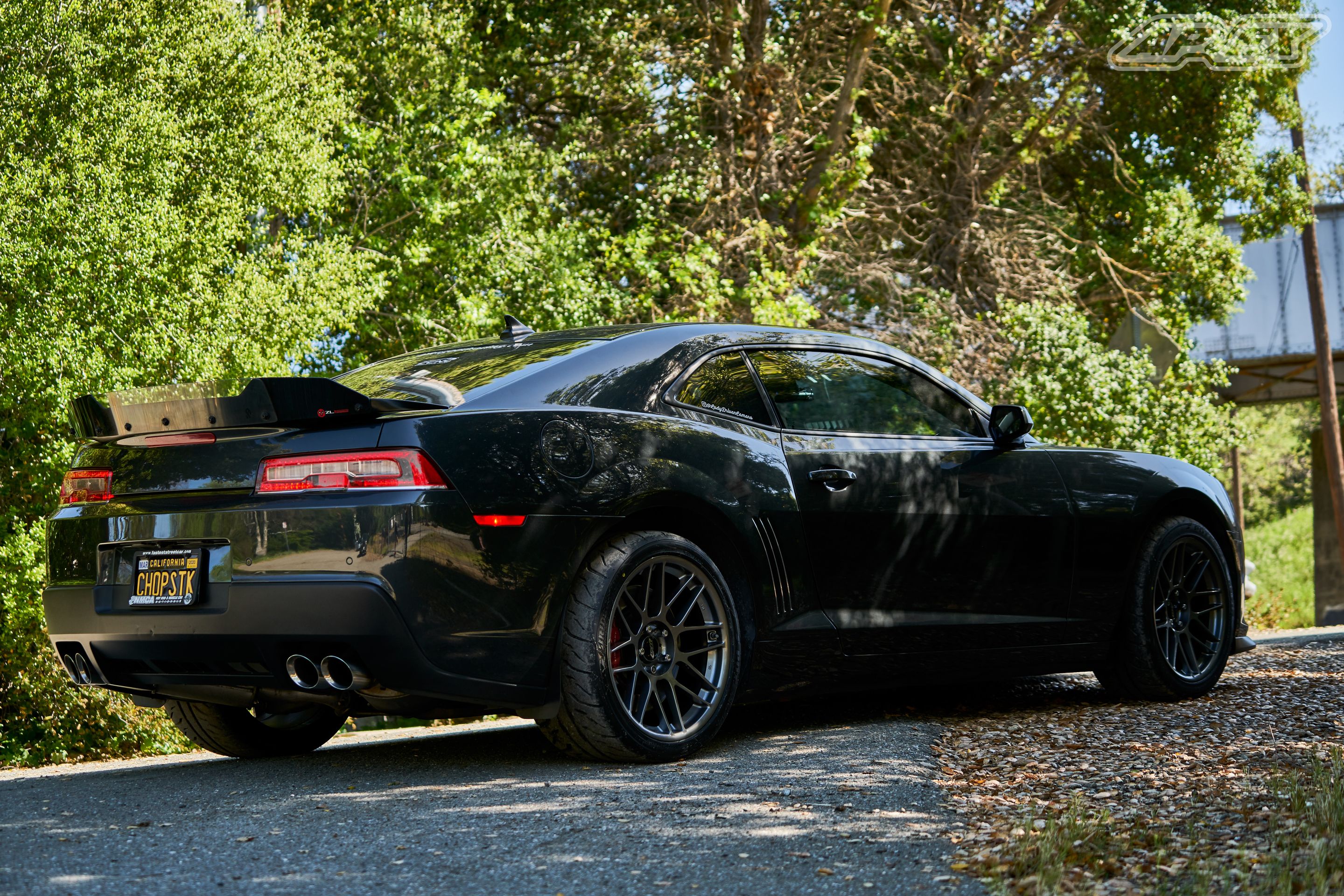 Grey Chevrolet 5th Gen Camaro RS with 19" ARC-8 Apex wheels in Anthracite