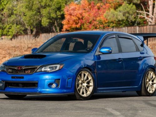 Blue Subaru WRX STI - SM-10RS in Motorsport Gold