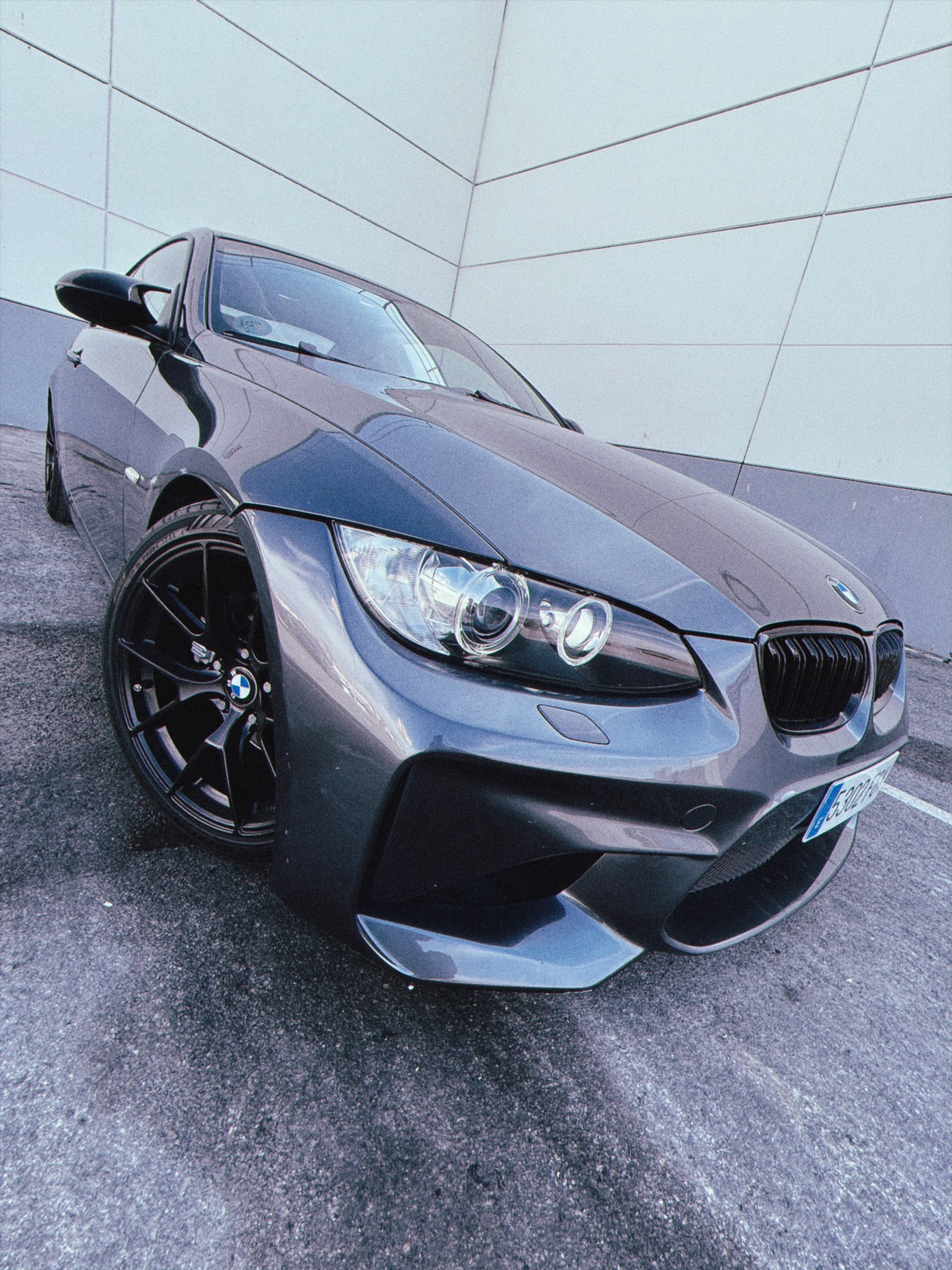 Grey BMW E92 Coupe 3 Series with 18" VS-5RS Apex wheels in Satin Black